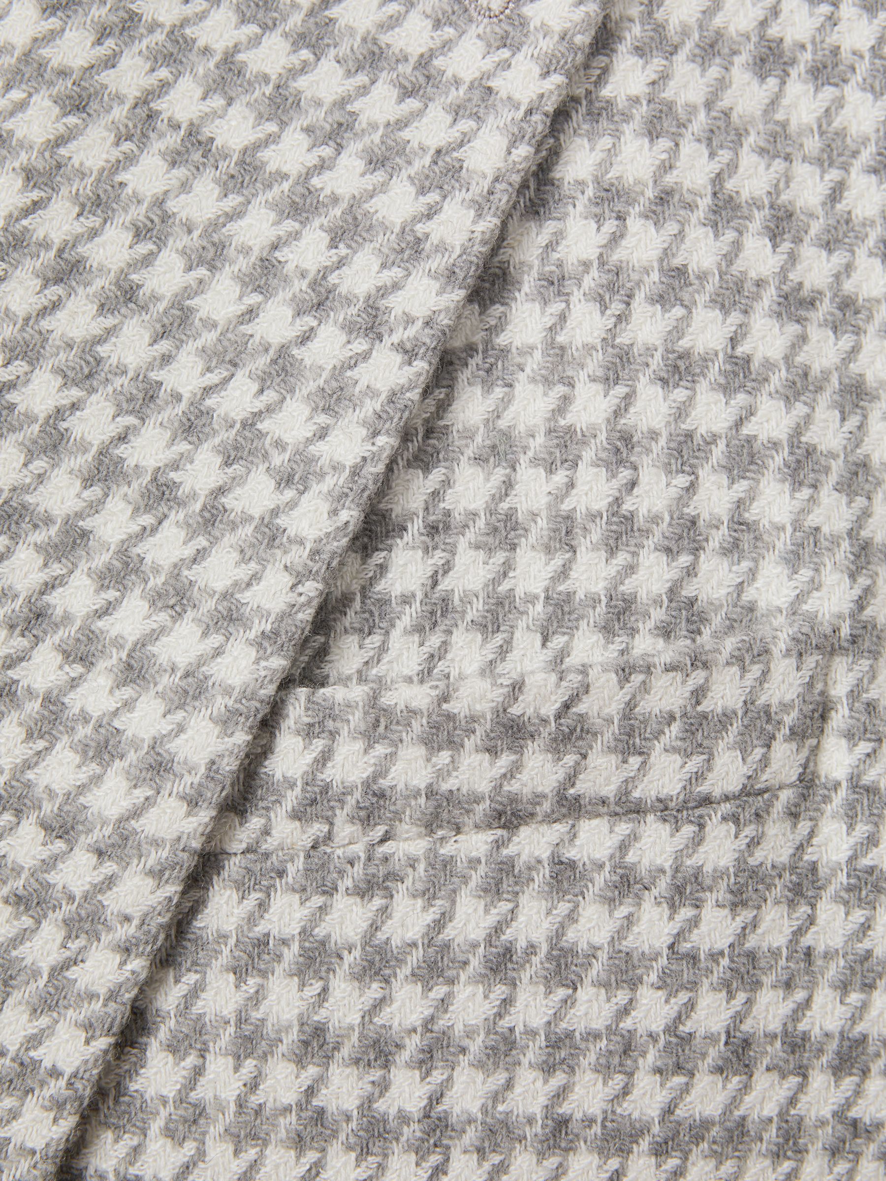 Slim Fit Wool Blend Single Breasted Blazer in Soft Grey - Image 8 of 8