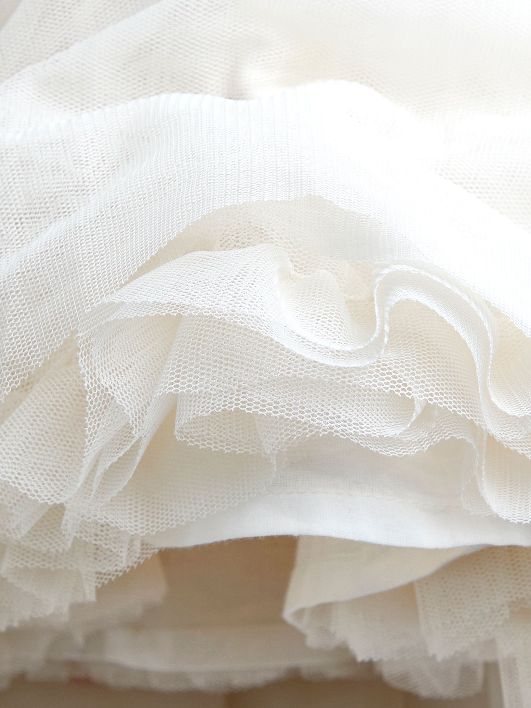 Cream Wildflower Embroidered Velvet & Tulle Party Dress - Image 5 of 5