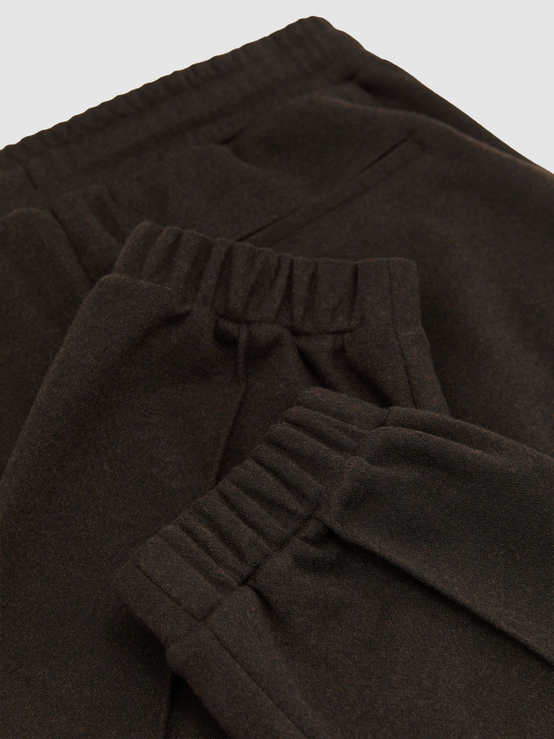 Herringbone Cuffed Drawstring Joggers in Dark Brown - صورة 7 من 7