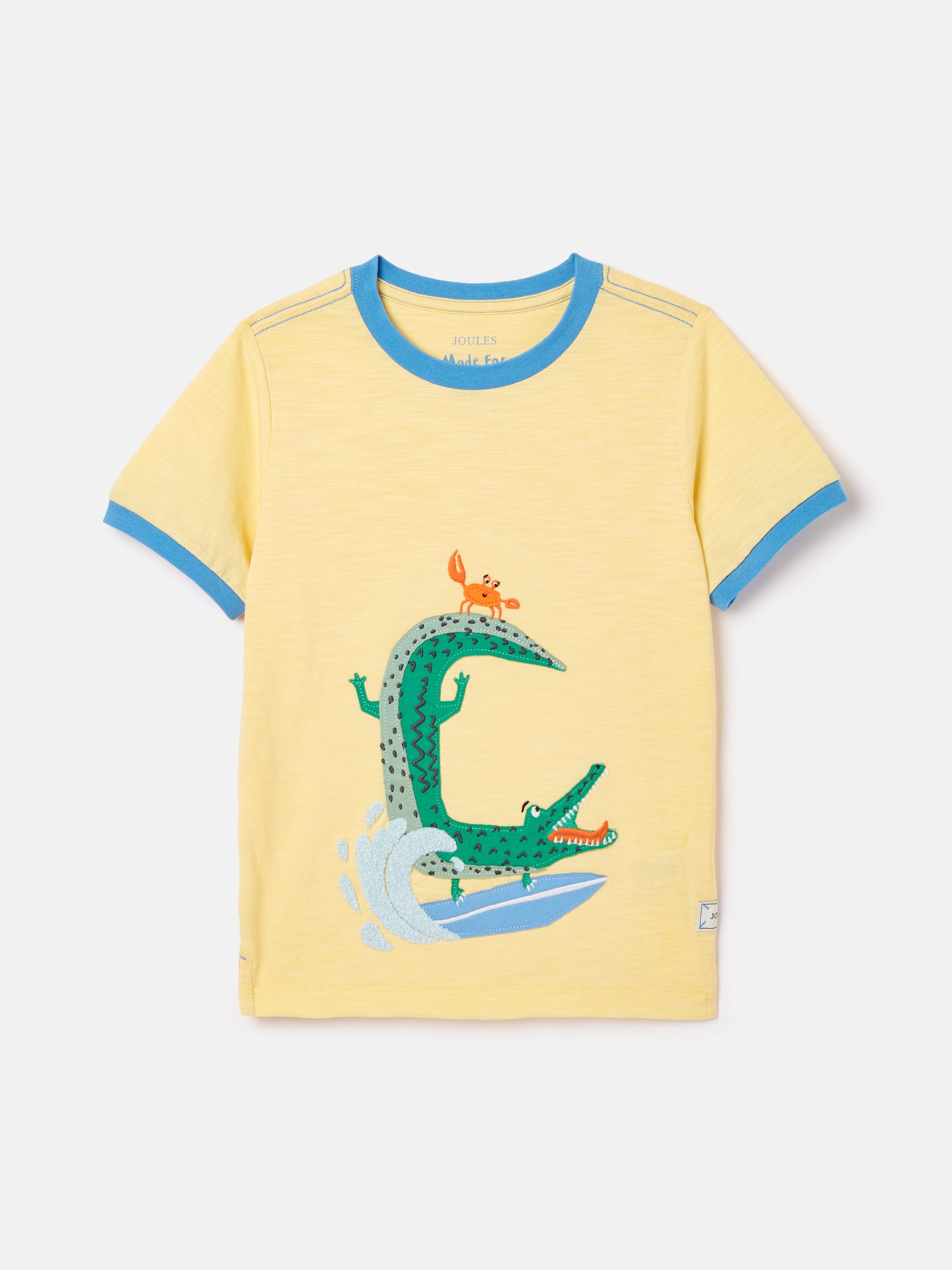 Boys' Archie Yellow Crocodile Artwork T-Shirt - Image 1 of 7