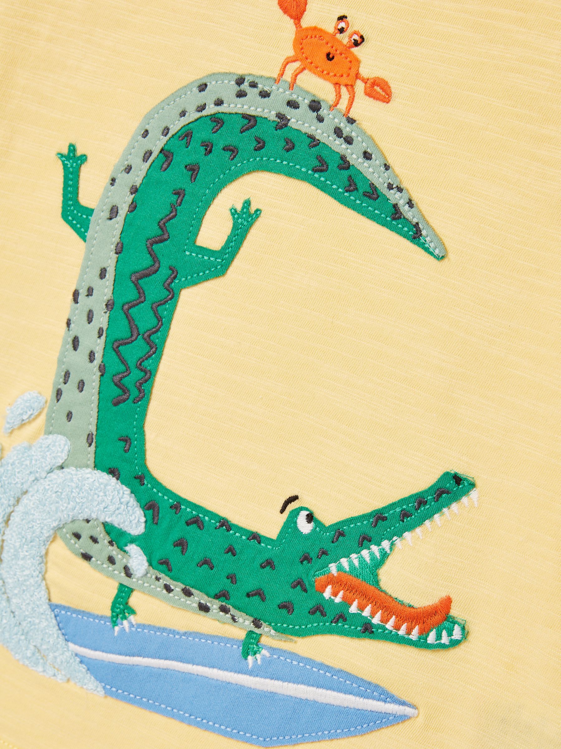 Boys' Archie Yellow Crocodile Artwork T-Shirt - Image 7 of 7