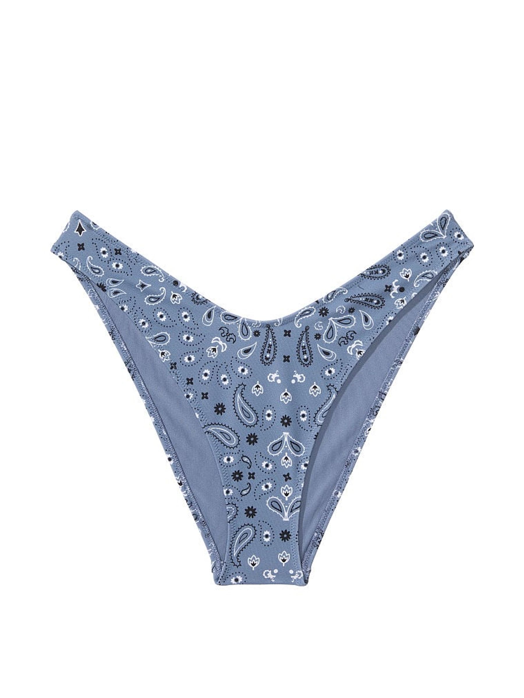 Midnight Navy Blue Bandana Brazilian Bikini Bottom - Image 2 of 2
