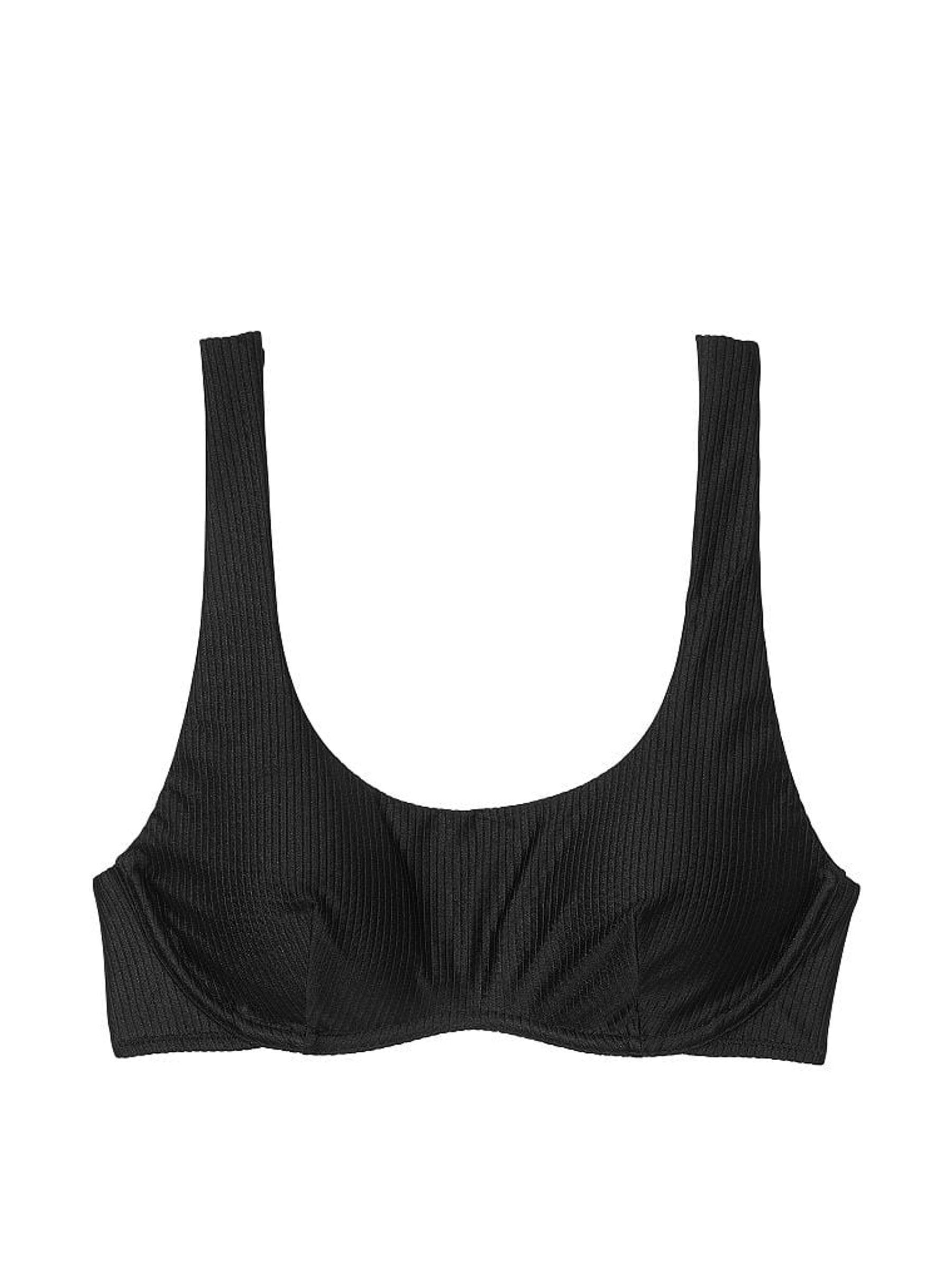 Pure Black Wired Bikini Top - Image 3 of 4