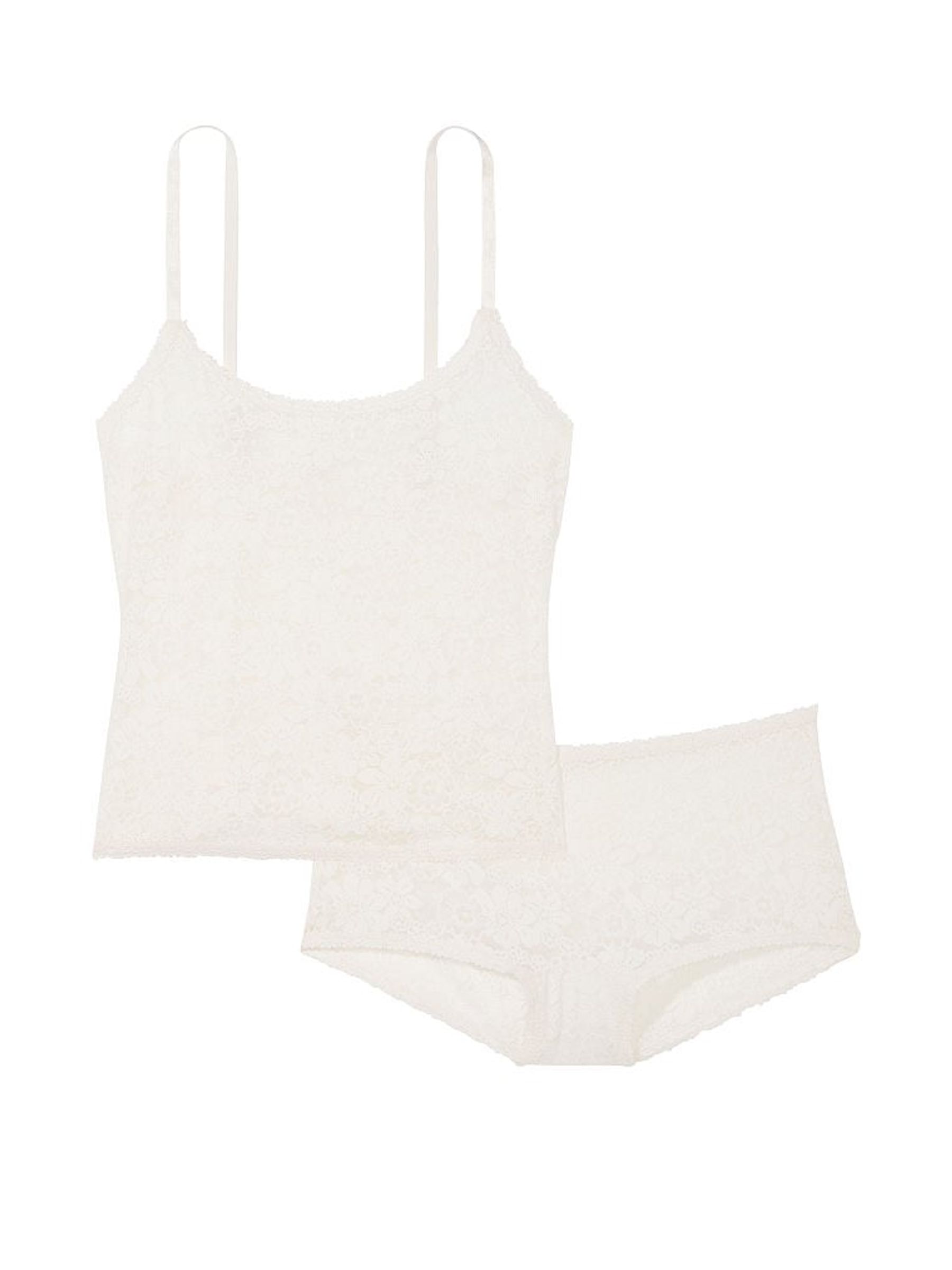 Coconut White Lace Cami Short Set - Image 3 of 3
