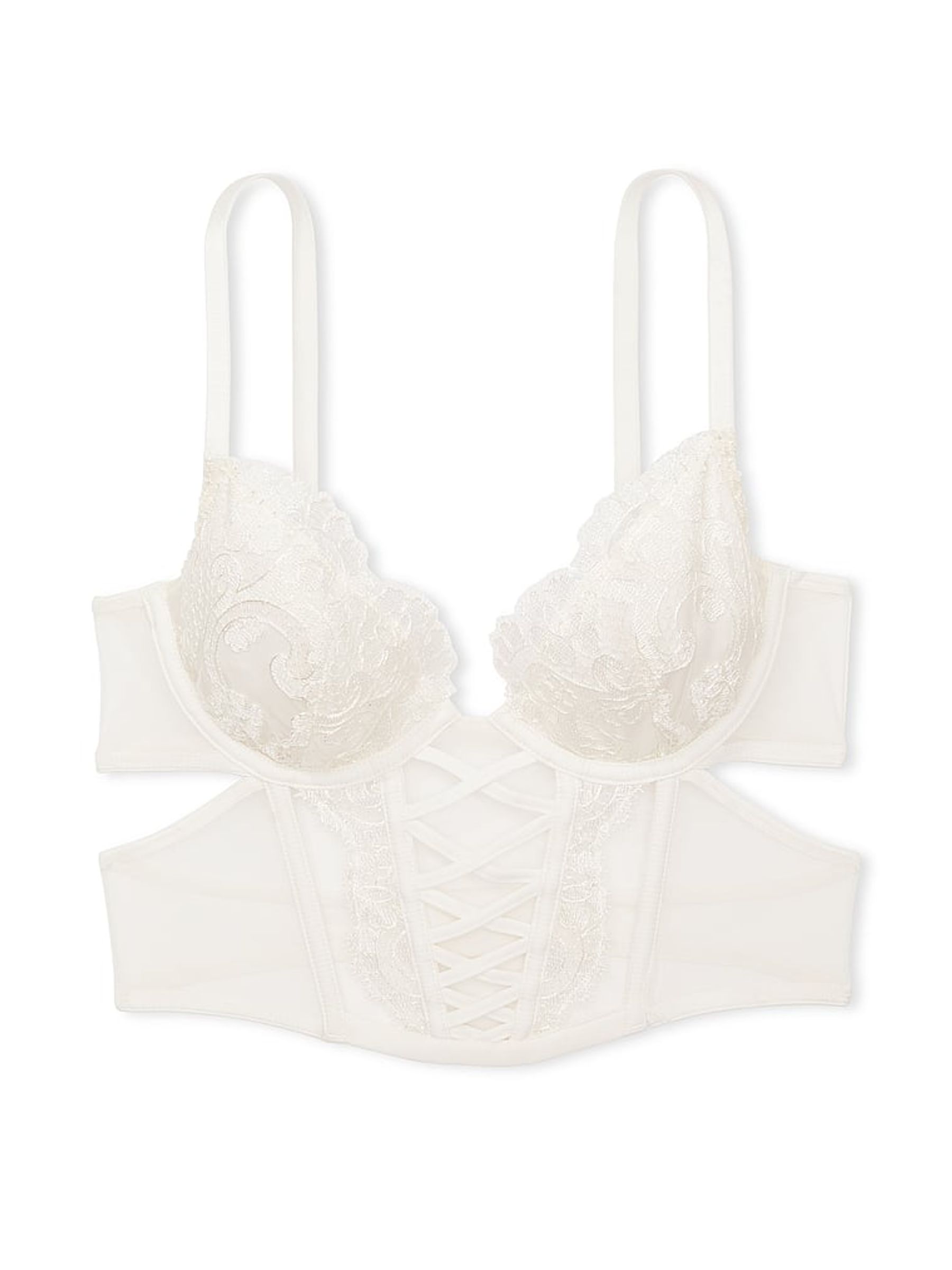 White Coconut Longline Boho Floral Bra - Image 3 of 3