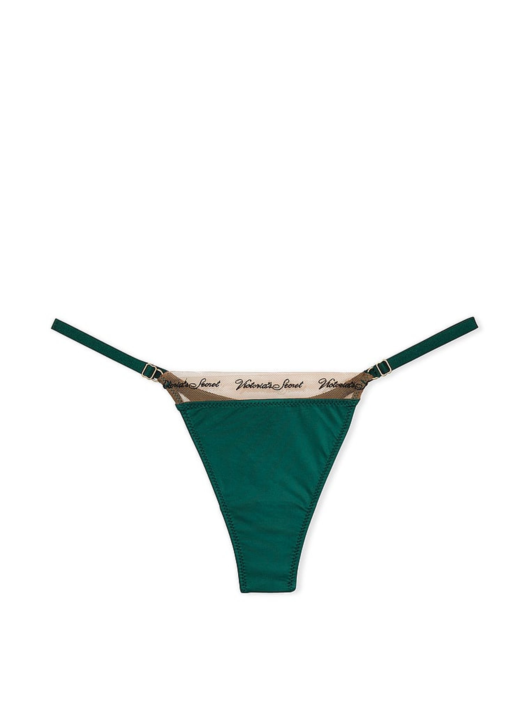 Green Mystique Embroidered Thong Icon Thong Knickers - Image 4 of 4