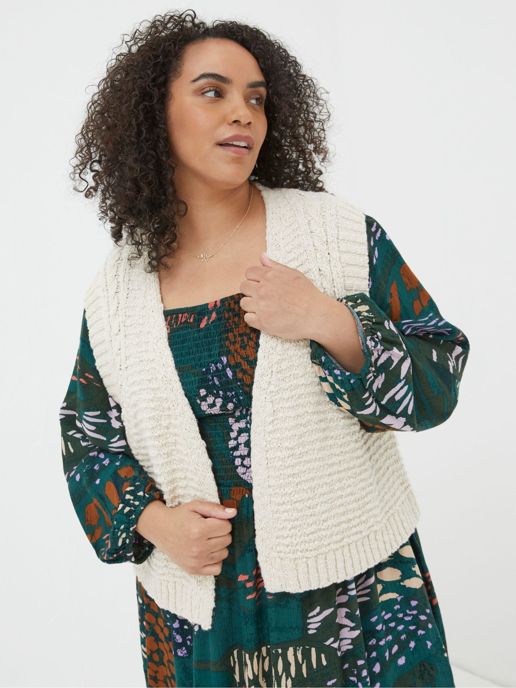 Natural Knitted Waistcoat - Image 4 of 5