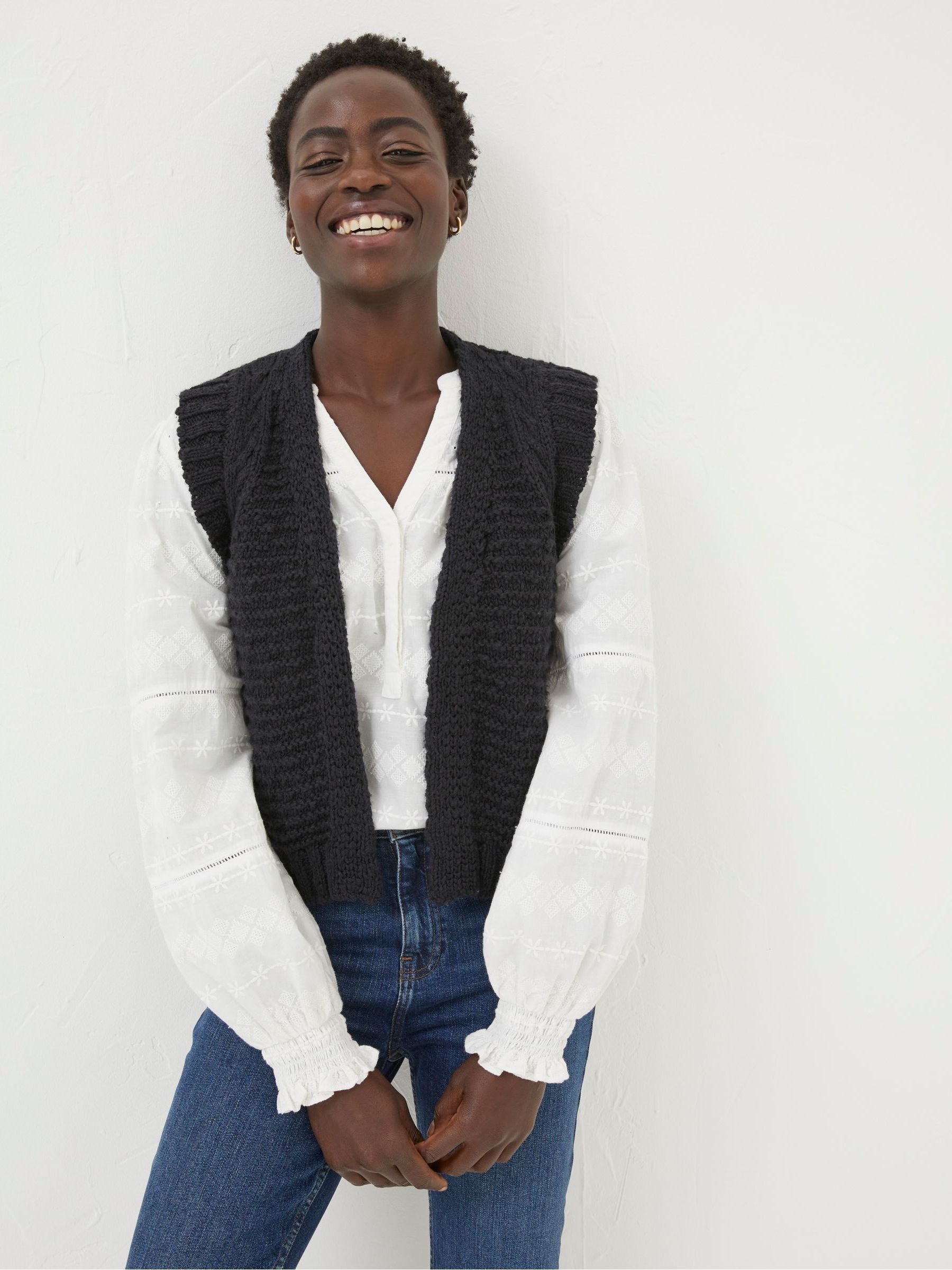 Black Knitted Waistcoat - Image 1 of 1