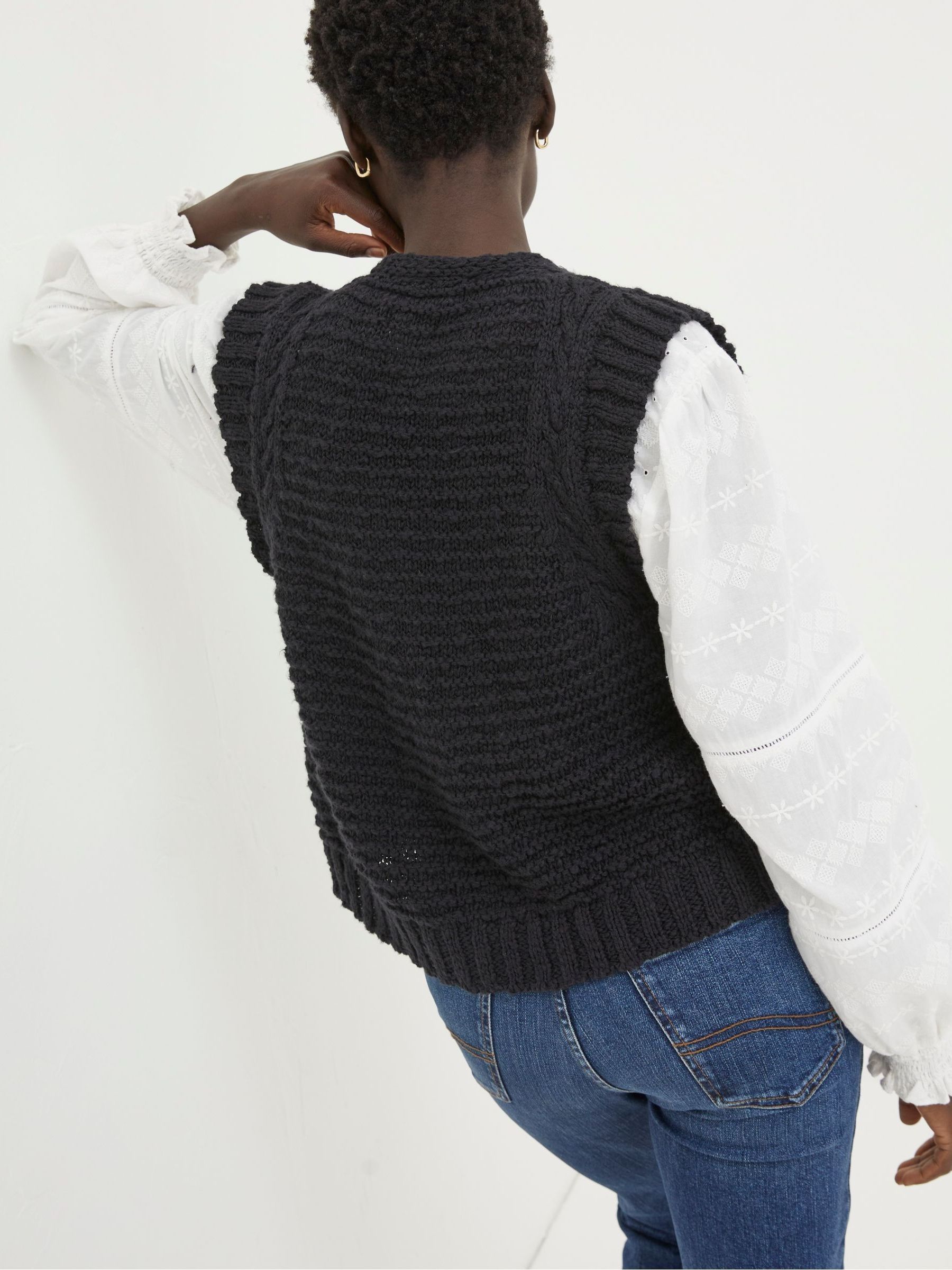 Black Knitted Waistcoat - Image 2 of 5