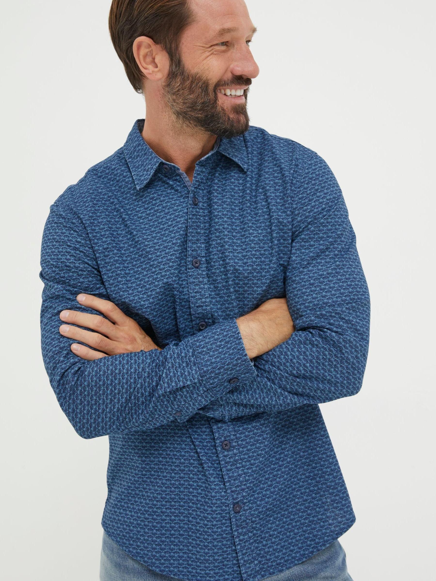 Blue Fanmore Print Shirt - Image 1 of 4