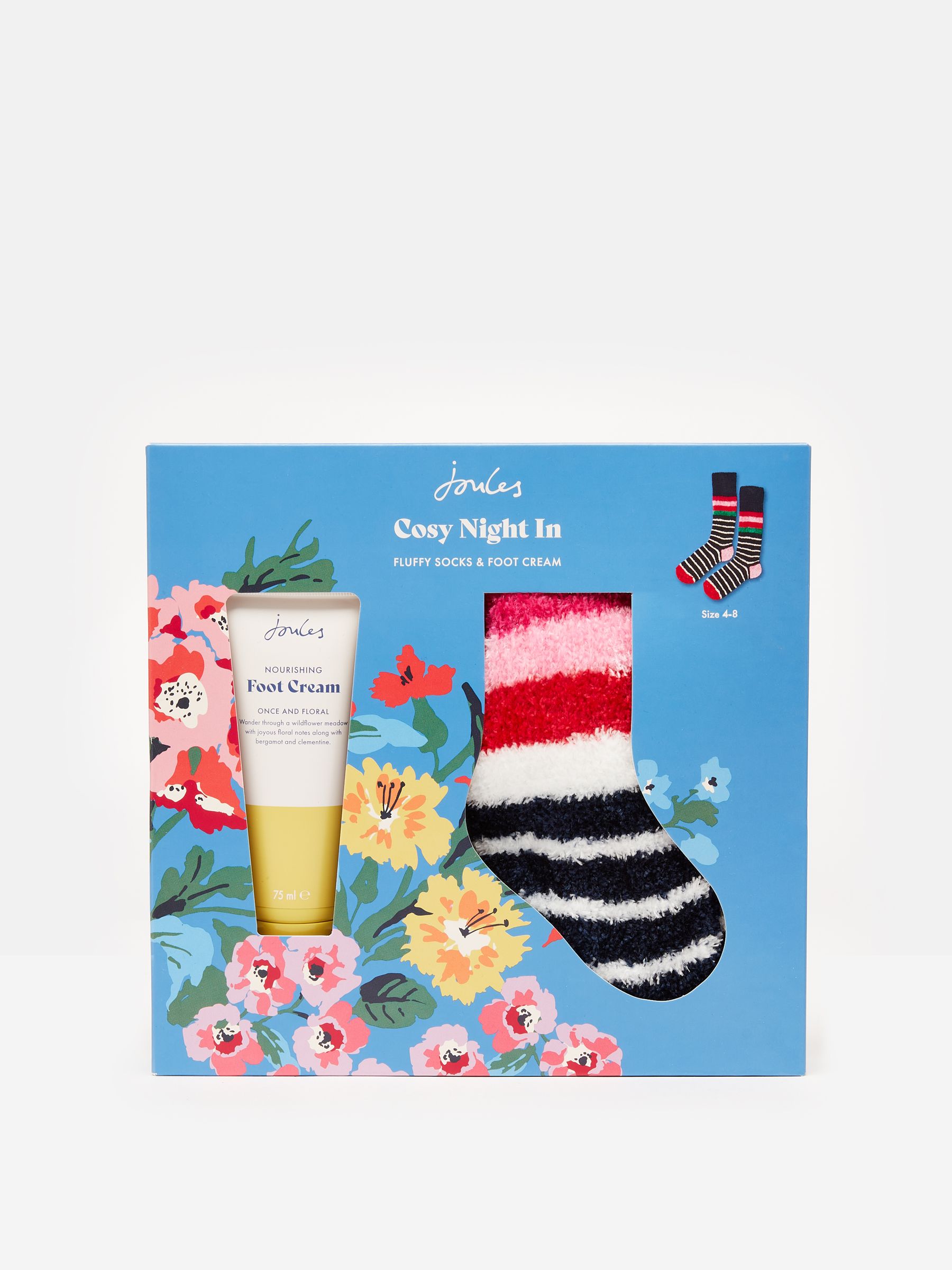Blue Fluffy Socks & Foot Cream - Image 1 of 4