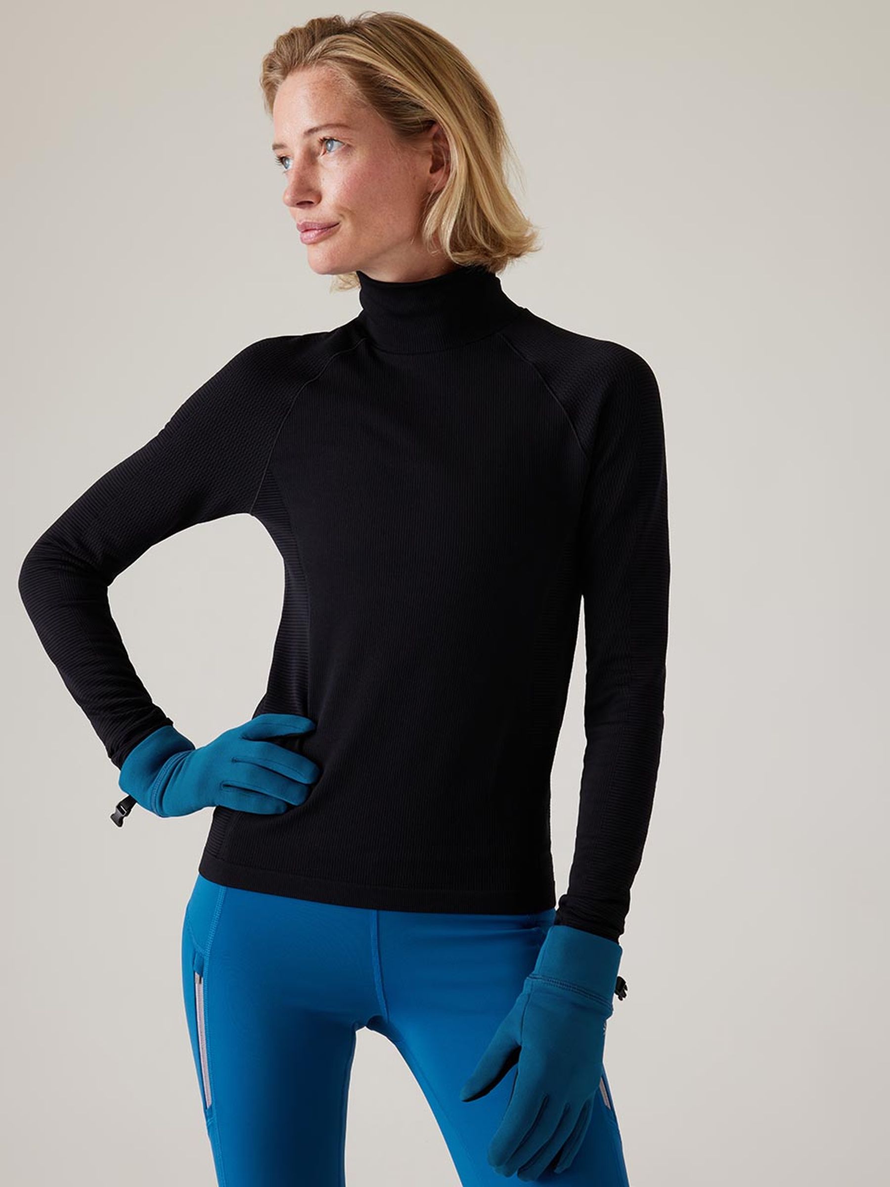 Athleta Blue Softshell Gloves - Image 2 of 2