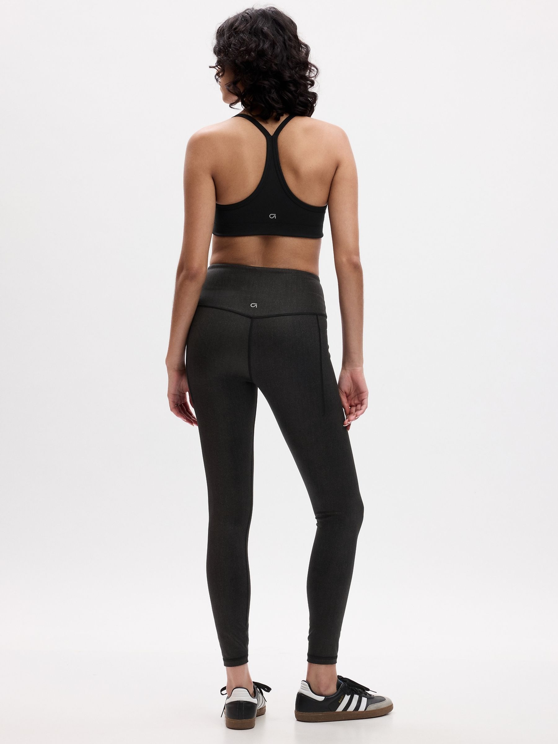 Black High Waisted Power Stretch Full Length Leggings - Image 2 of 2