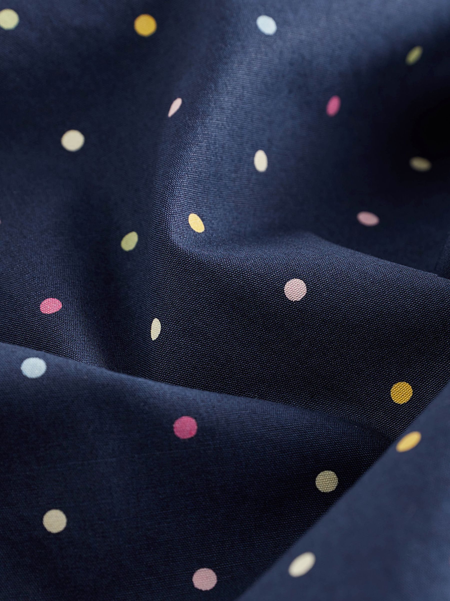 Navy Blue Organic Cotton Oversized Long Sleeve Shirt - Image 5 of 5