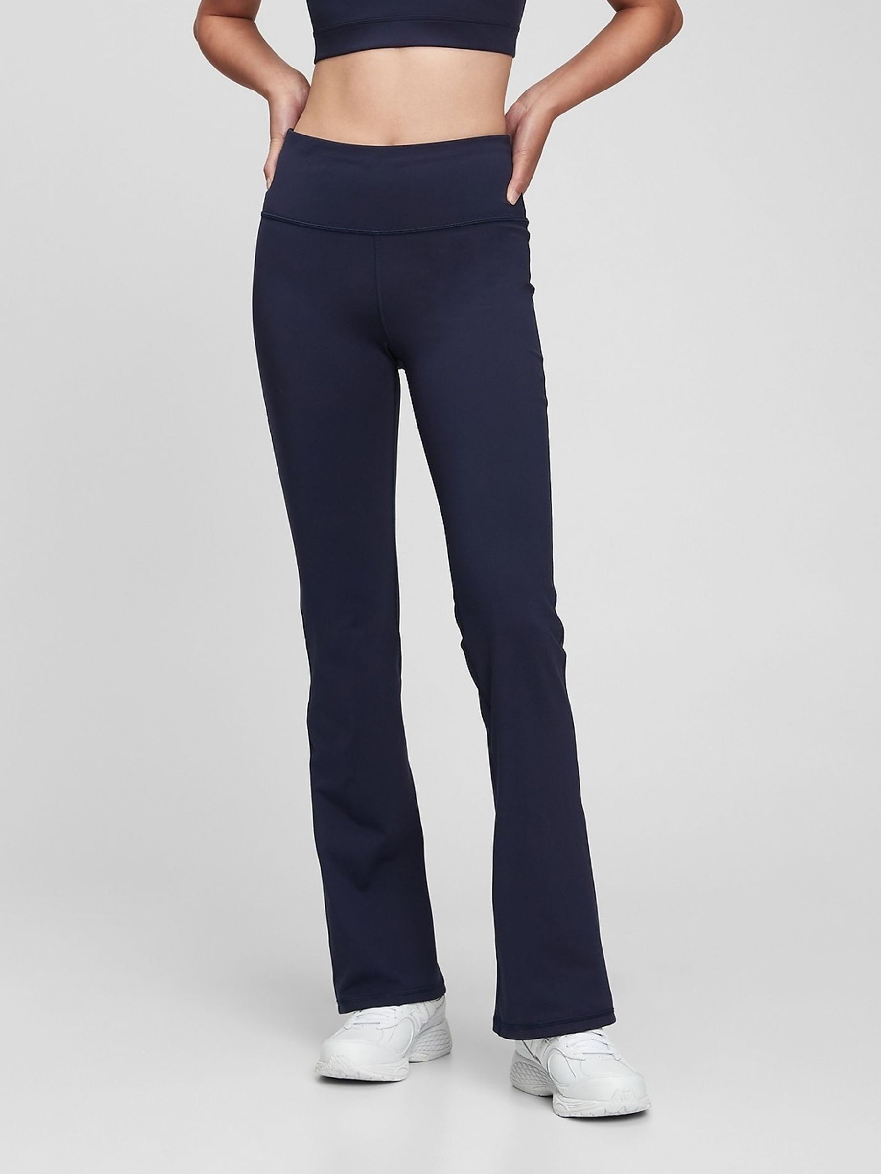 Blue Flare High Waisted Power Stretch Leggings - Image 2 of 3