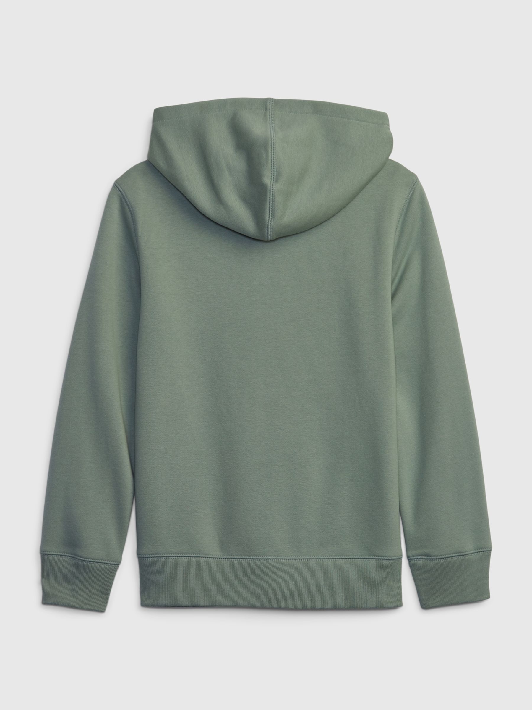 Green Logo Fleece Lined Zip Through Hoodie (4-13yrs) - Image 2 of 2