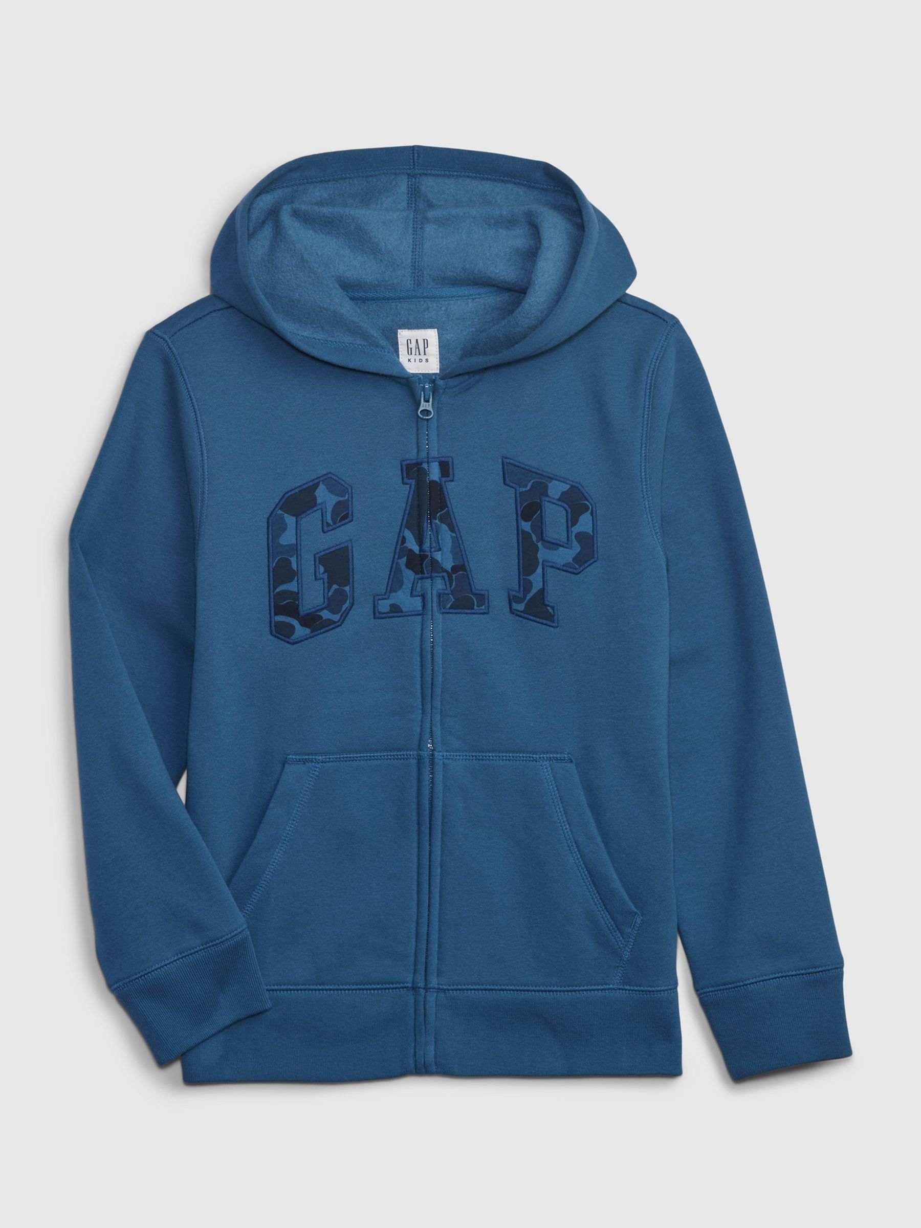 Blue Logo Fleece Lined Zip Through Hoodie (4-13yrs) - Image 1 of 2