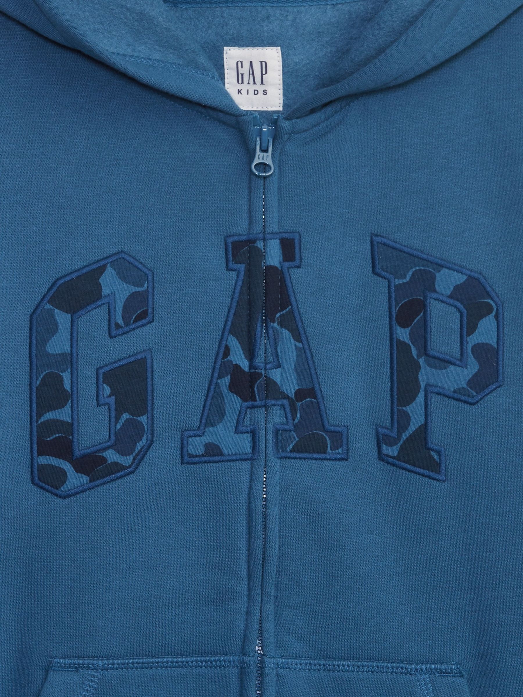 Blue Logo Fleece Lined Zip Through Hoodie (4-13yrs) - Image 2 of 2