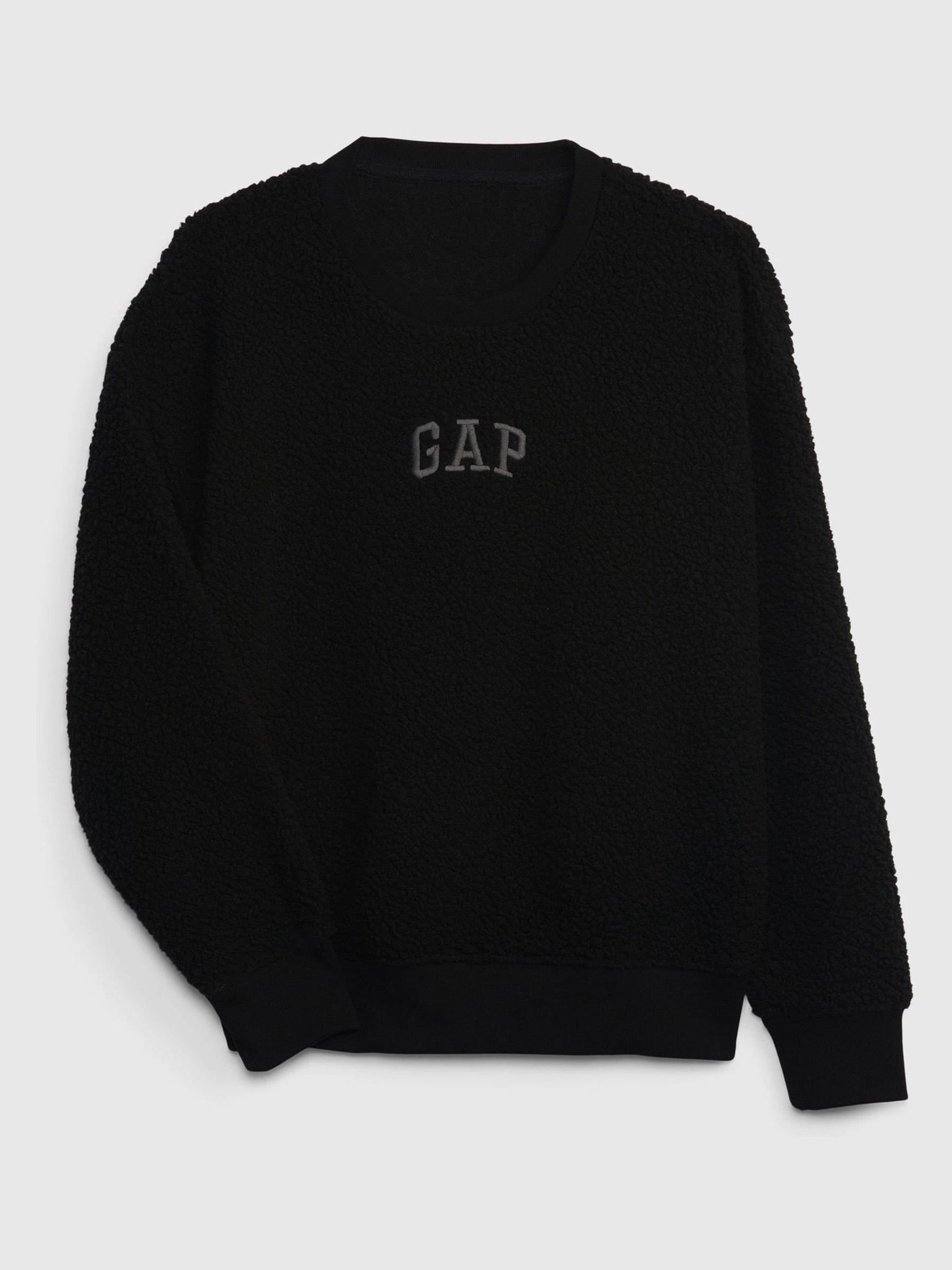 Black Sherpa Logo Long Sleeve Crew Neck Sweatshirt - Image 1 of 1