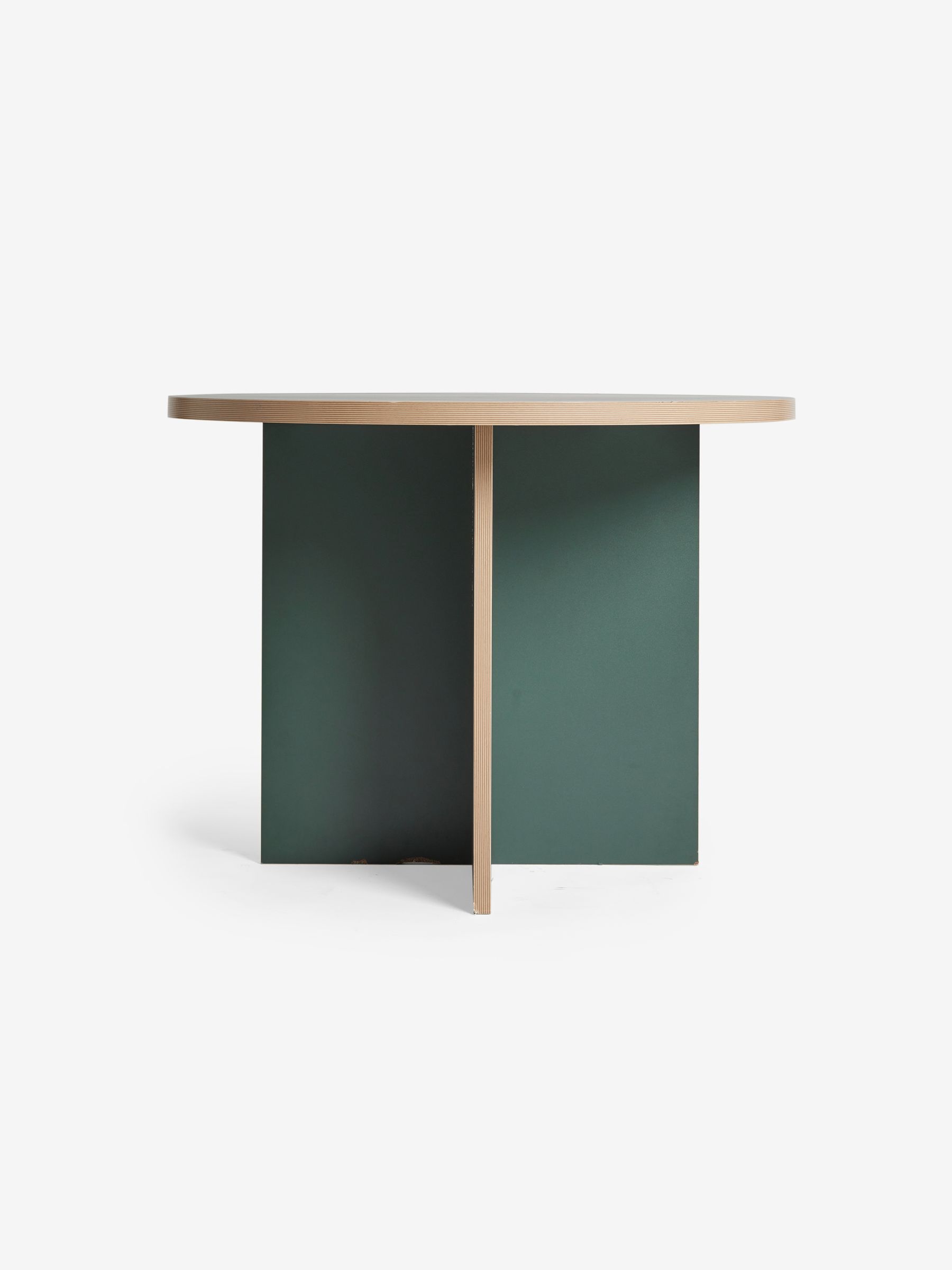 Zayla Round Fixed Dining Table in Dark Green - Image 6 of 6