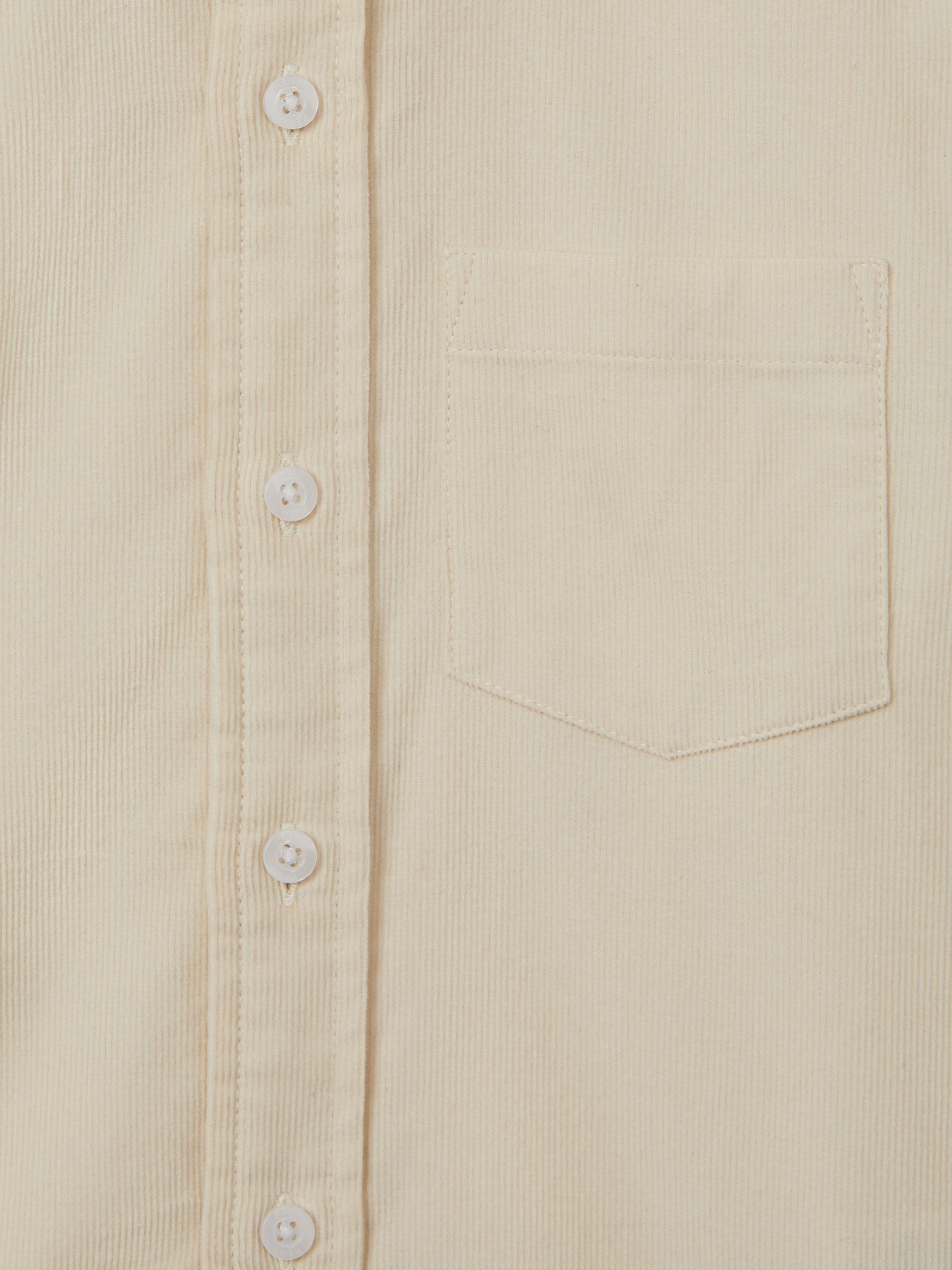 13-14 yrs Corduroy Cutaway Collar Shirt in White - Image 6 of 6
