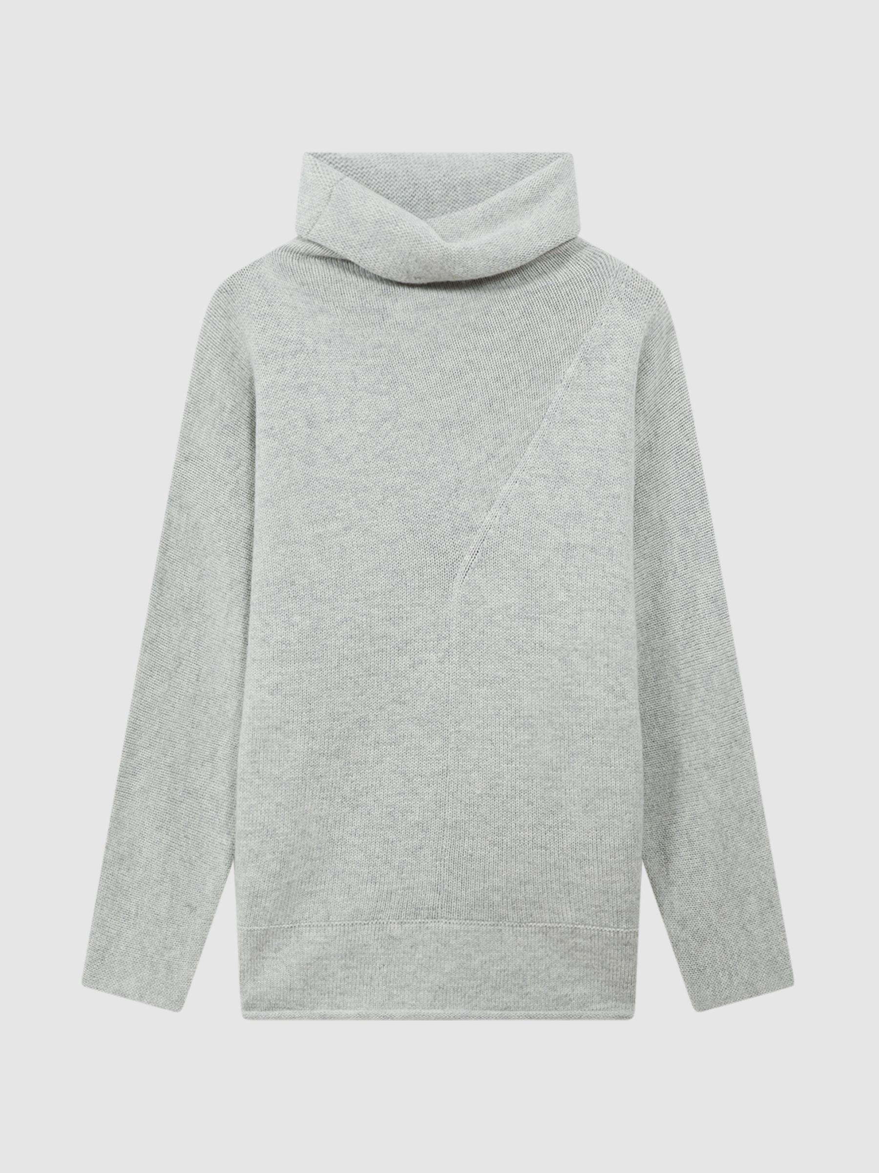 Wool Blend Turtle Neck Jumper in Light Grey - Image 2 of 5