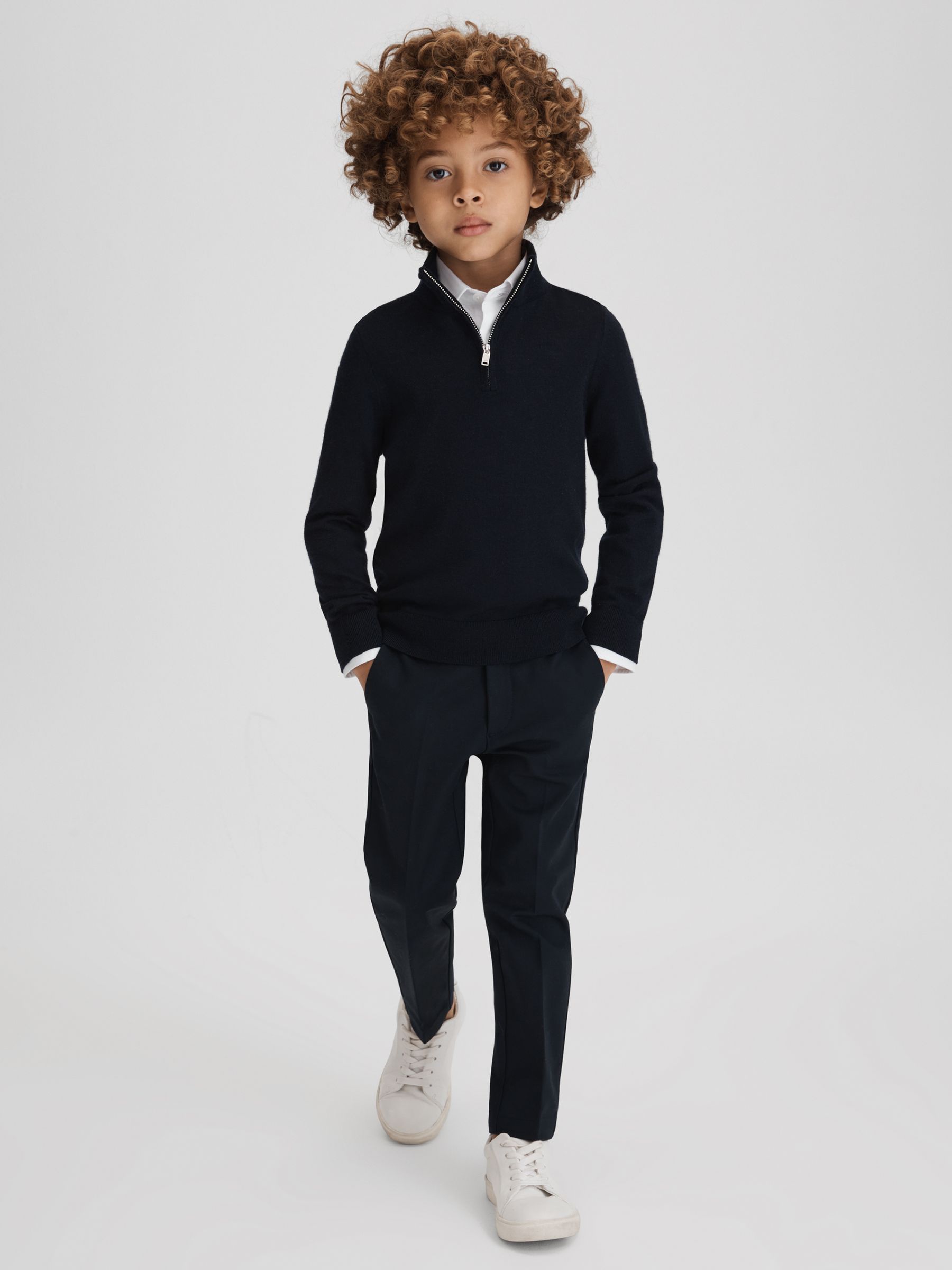 13-14 yrs Slim Fit Cotton Shirt in White - Image 3 of 6