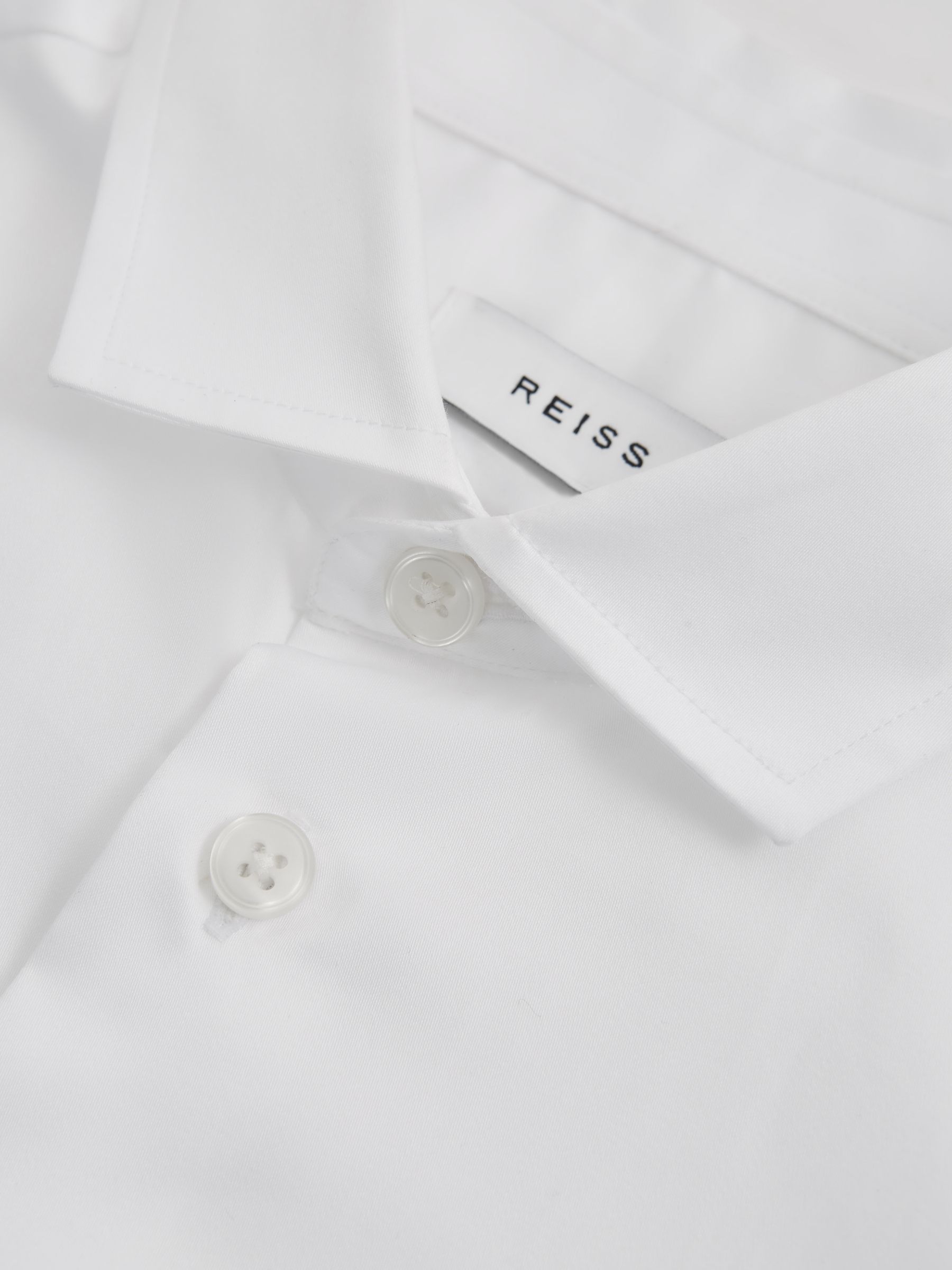 13-14 yrs Slim Fit Cotton Shirt in White - Image 6 of 6