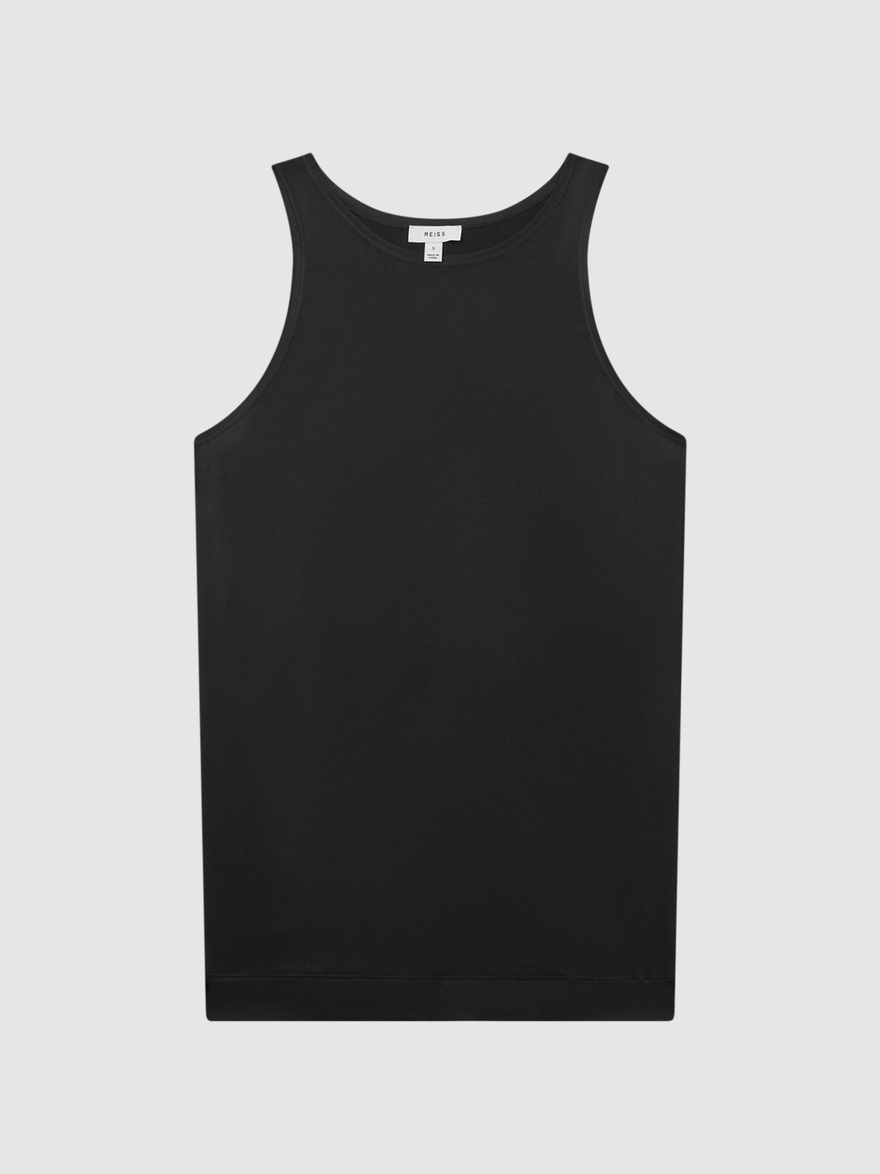 Silk Front Vest in Black - Image 2 of 5