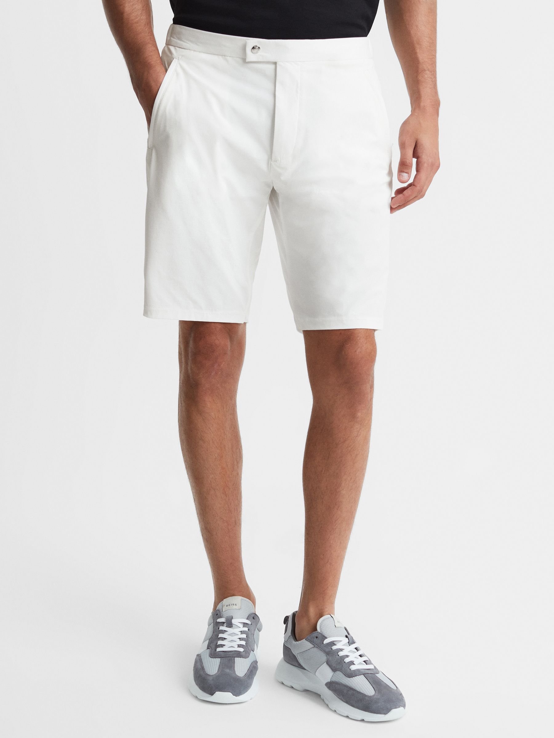 Relaxed Fit Golf Performance Shorts in White - Image 1 of 5