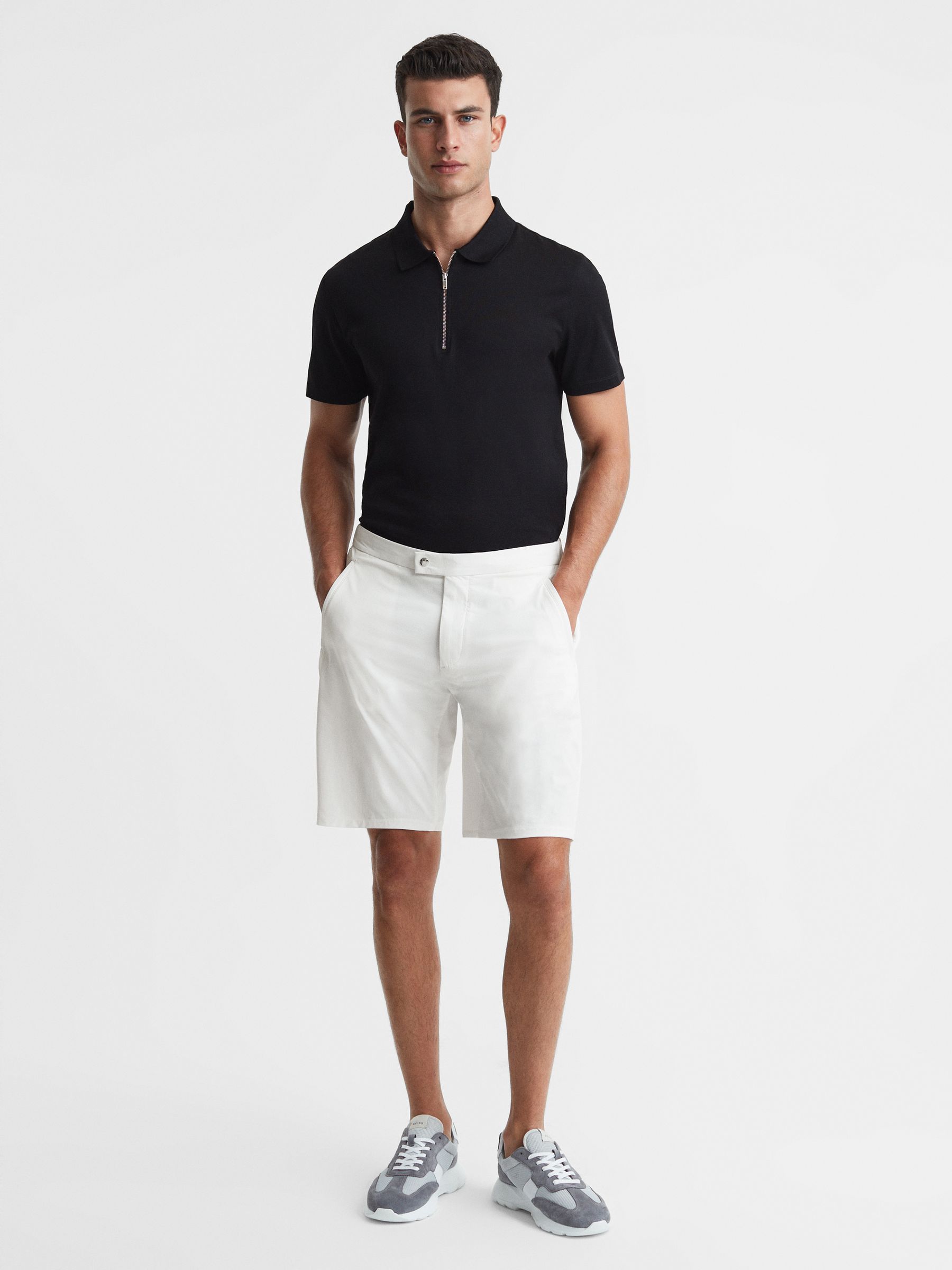 Relaxed Fit Golf Performance Shorts in White - Image 3 of 5