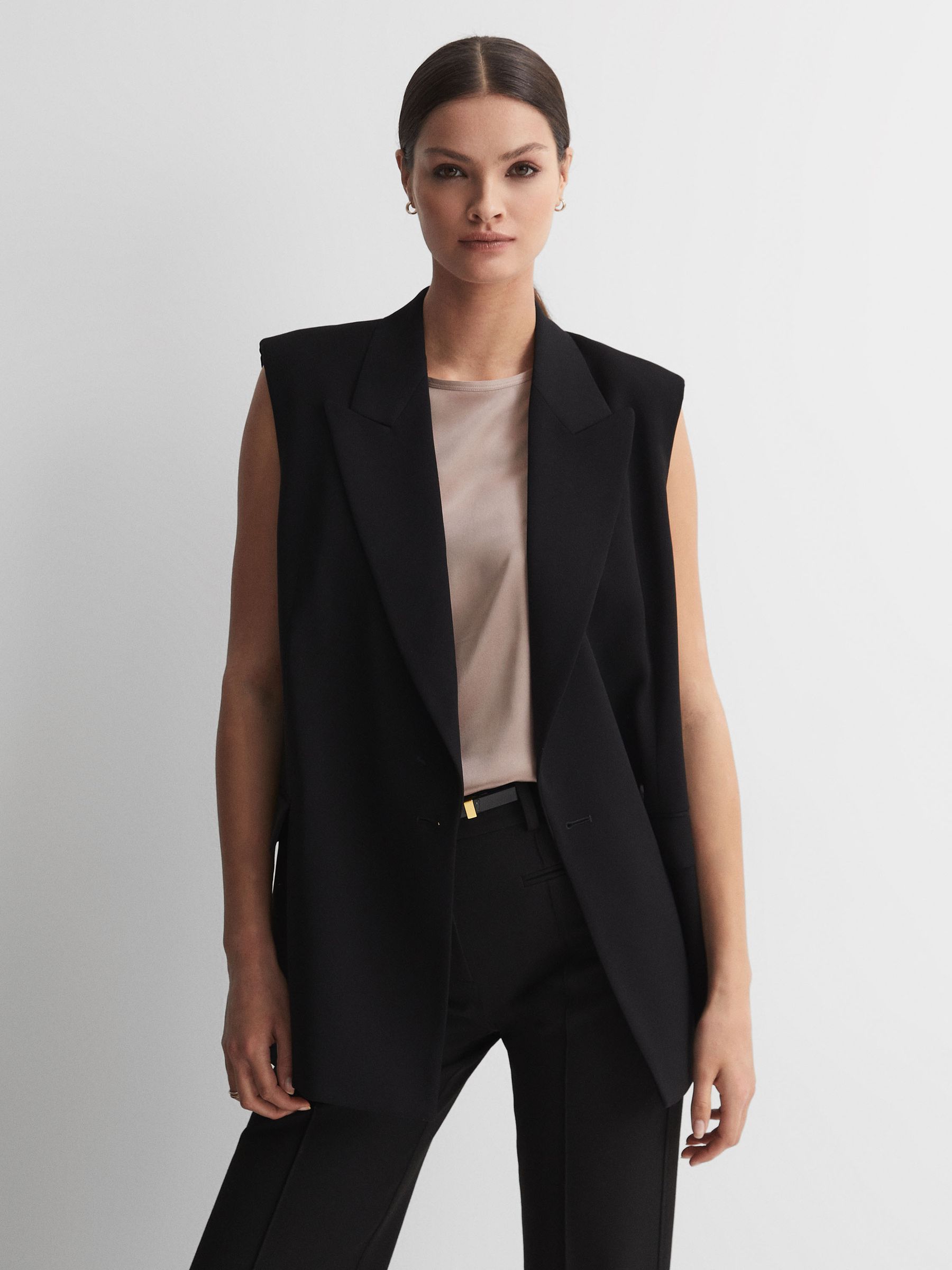 Silk Front Vest in Champagne - Image 6 of 7
