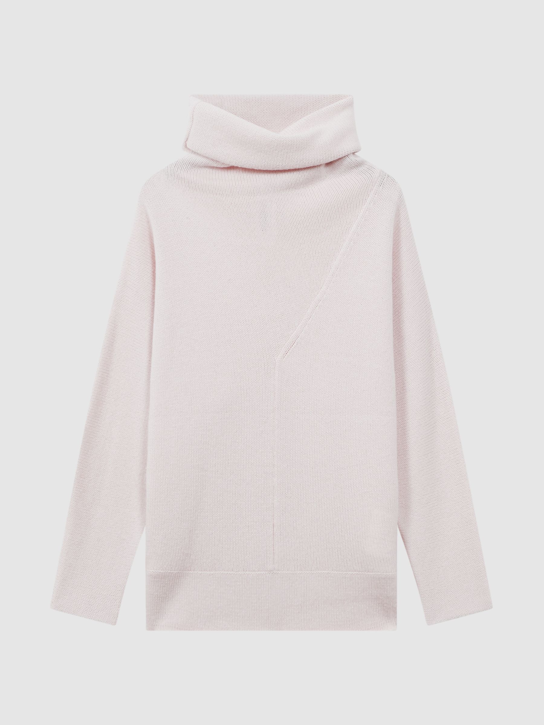 Wool Blend Turtle Neck Jumper in Light Pink - Image 2 of 5 Wool Blend Turtle Neck Jumper in Light Pink - Image 2 of 5