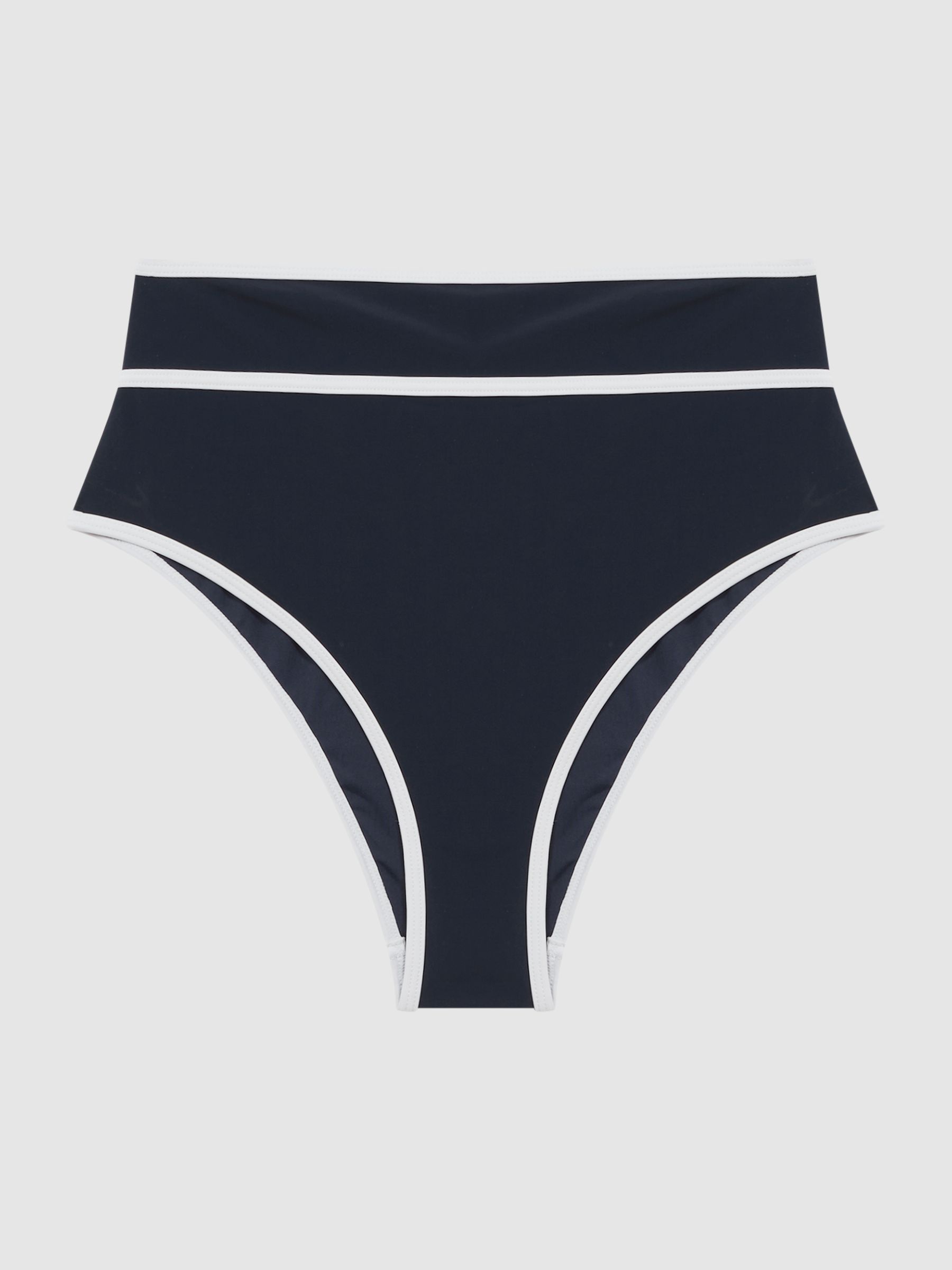 High Rise Bikini Bottoms in Navy/White - Image 2 of 3
