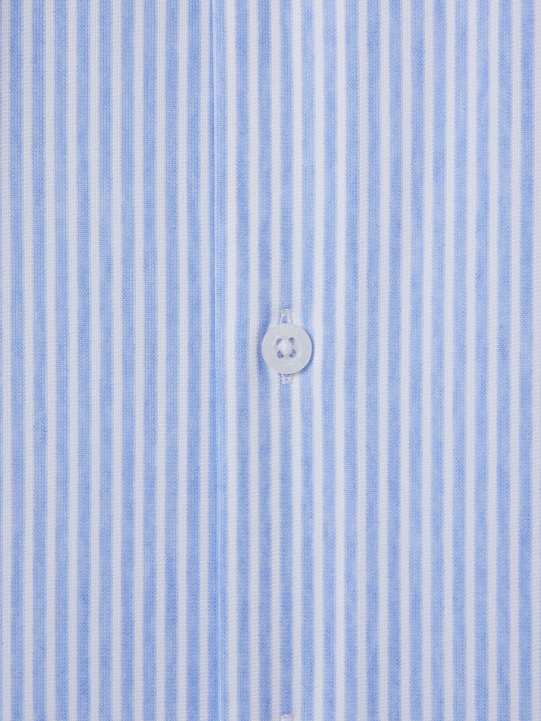 Striped Cutaway Collar Shirt in White/Soft Blue - Image 6 of 6