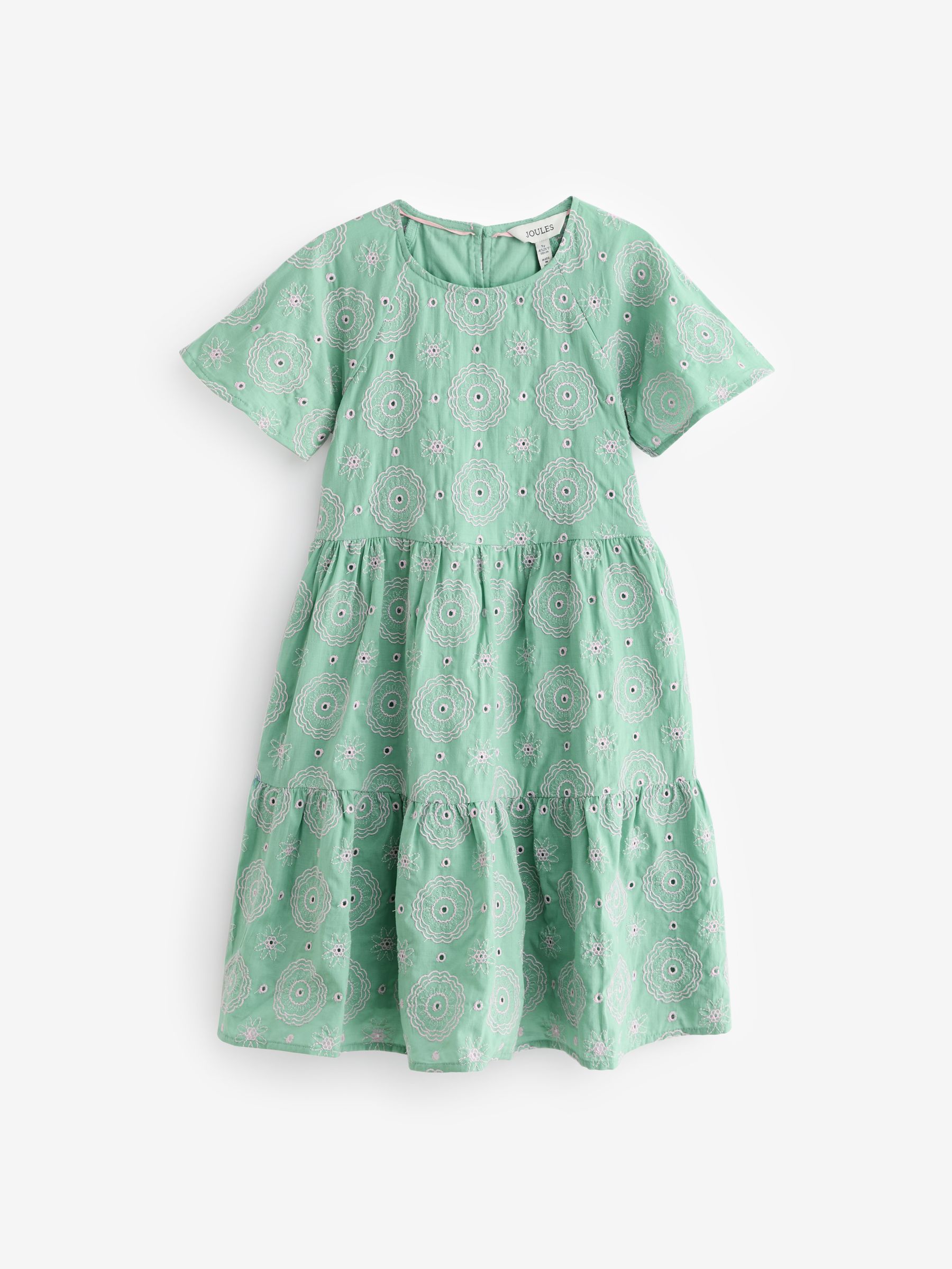 Girls' Sunshine Green Tiered Woven Dress - Image 1 of 5
