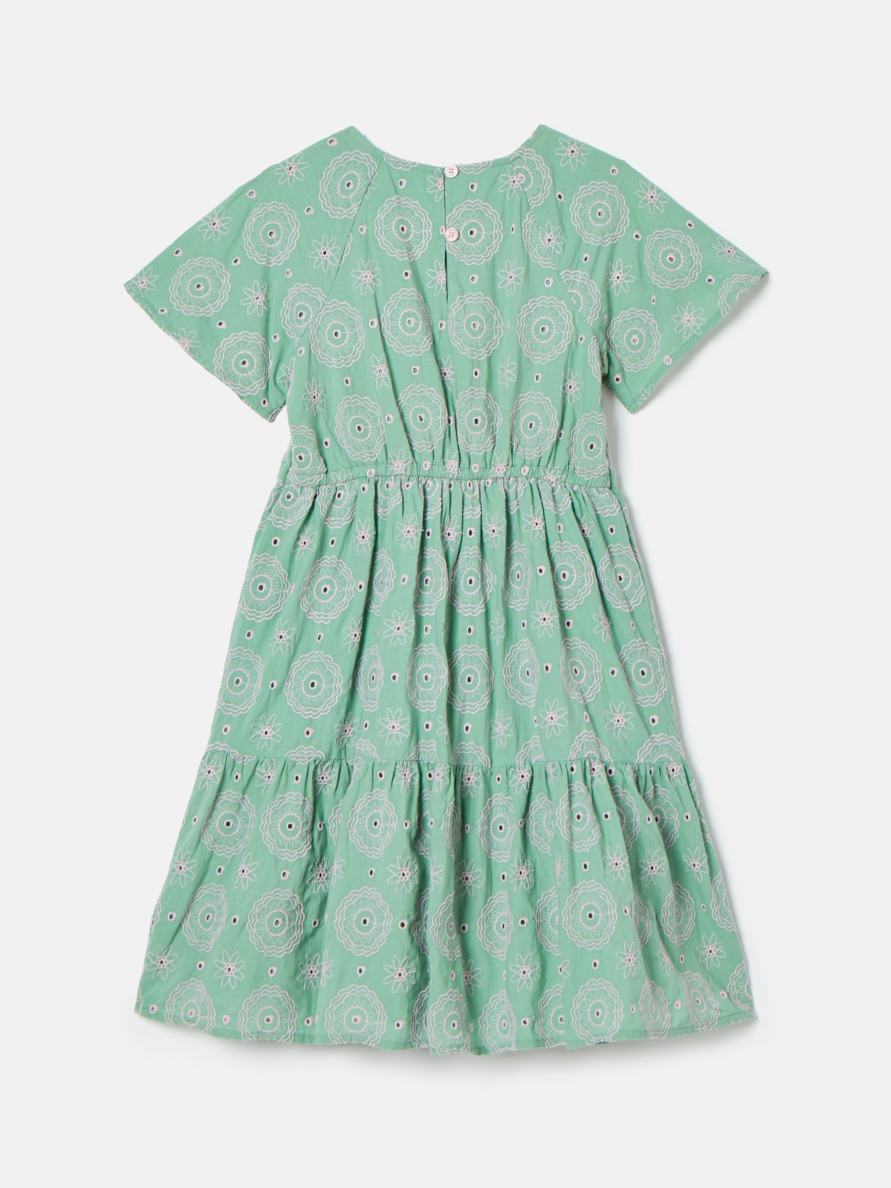 Girls' Sunshine Green Tiered Woven Dress - Image 2 of 5