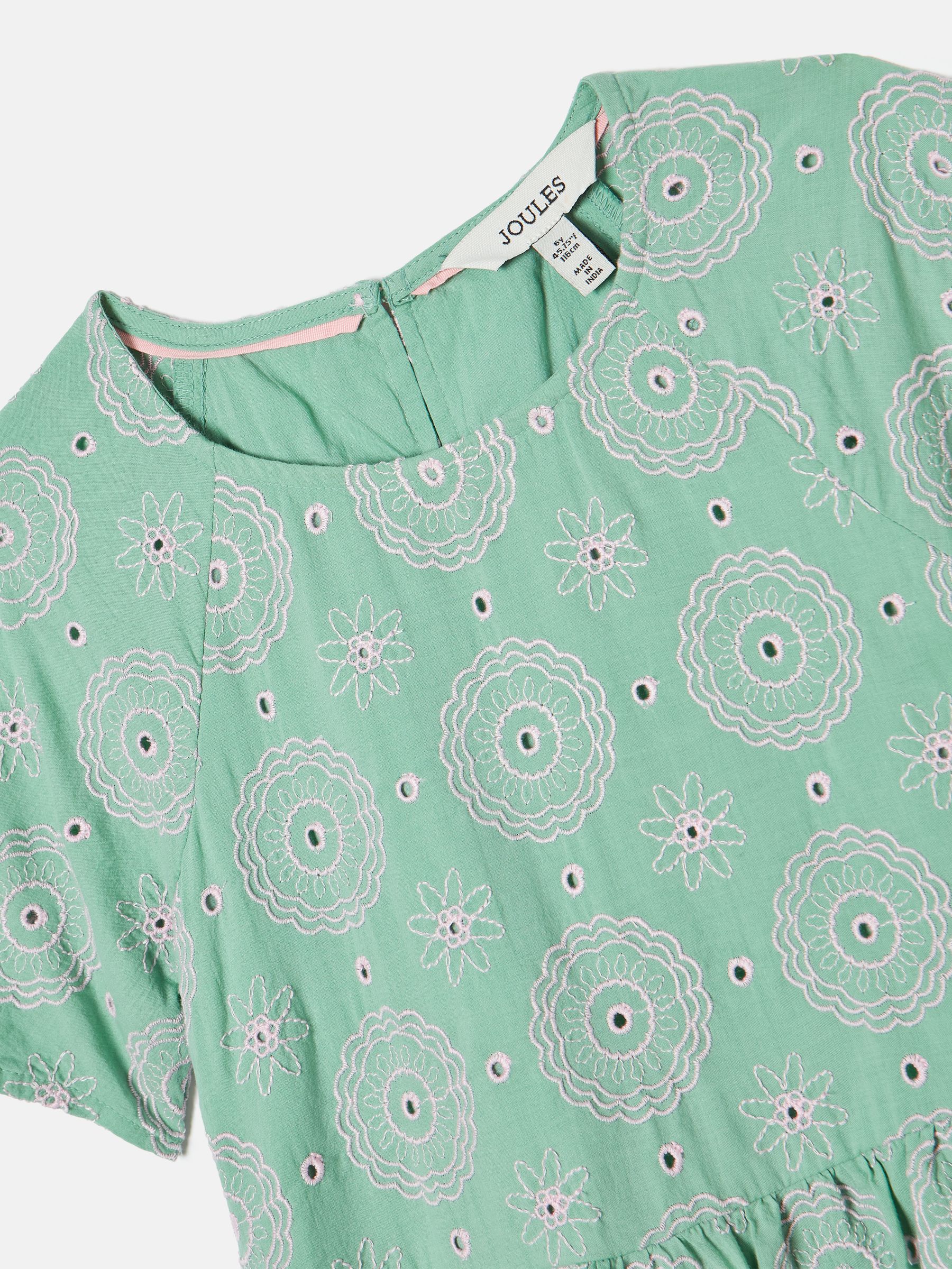 Girls' Sunshine Green Tiered Woven Dress - Image 4 of 5
