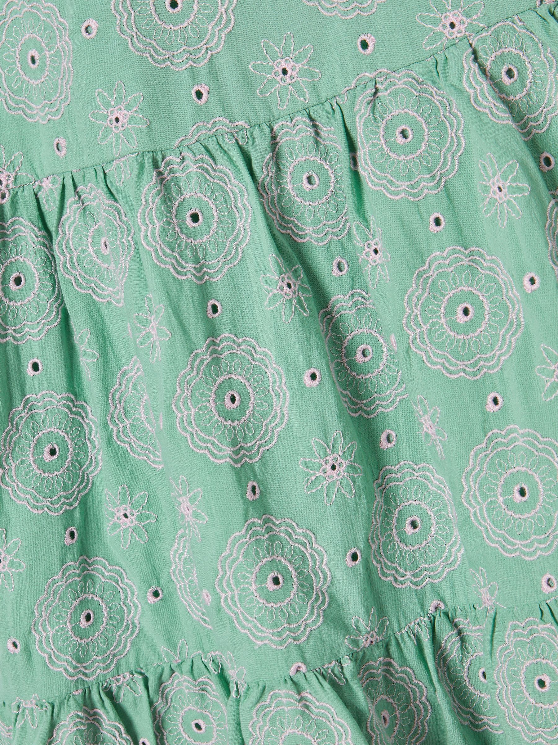 Girls' Sunshine Green Tiered Woven Dress - Image 5 of 5