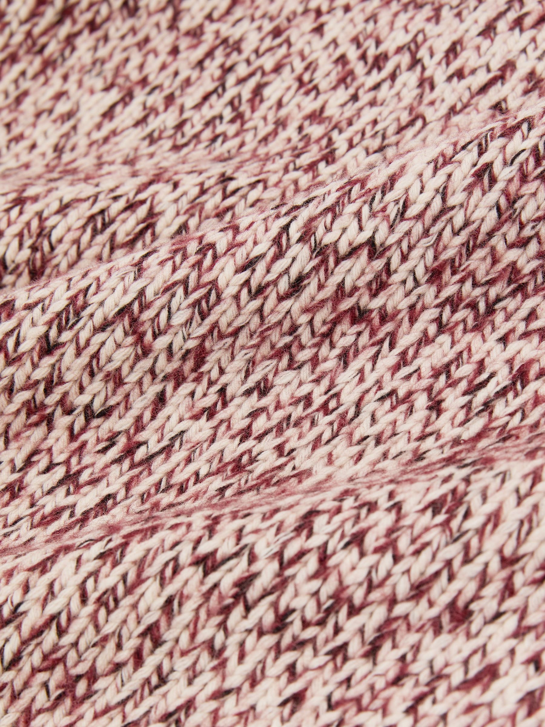 Wool-Blend Speckled-Knit Crew-Neck Jumper in Bordeaux - Image 5 of 7