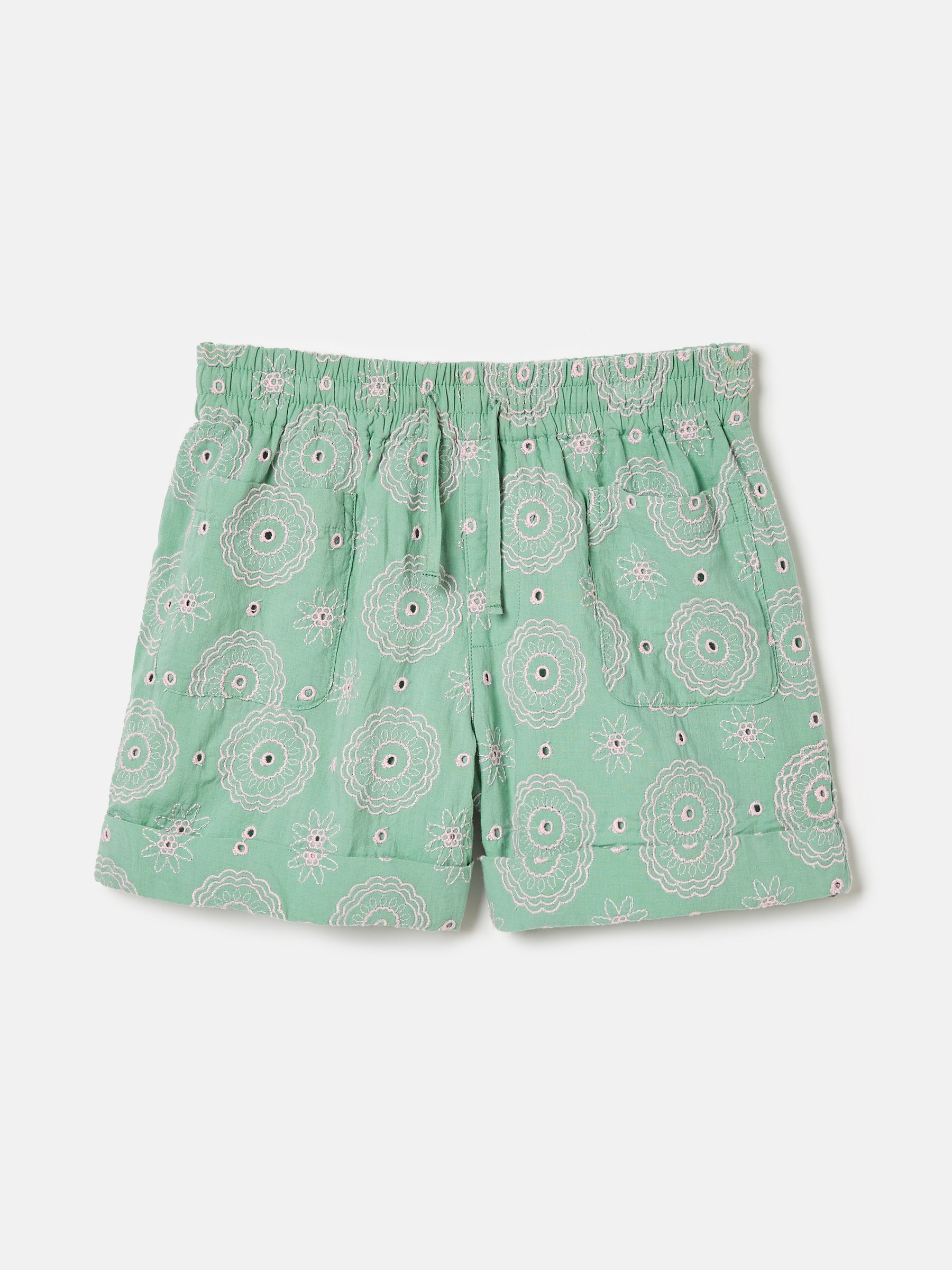 Girls' Hopscotch Green Woven Shorts - Image 1 of 5
