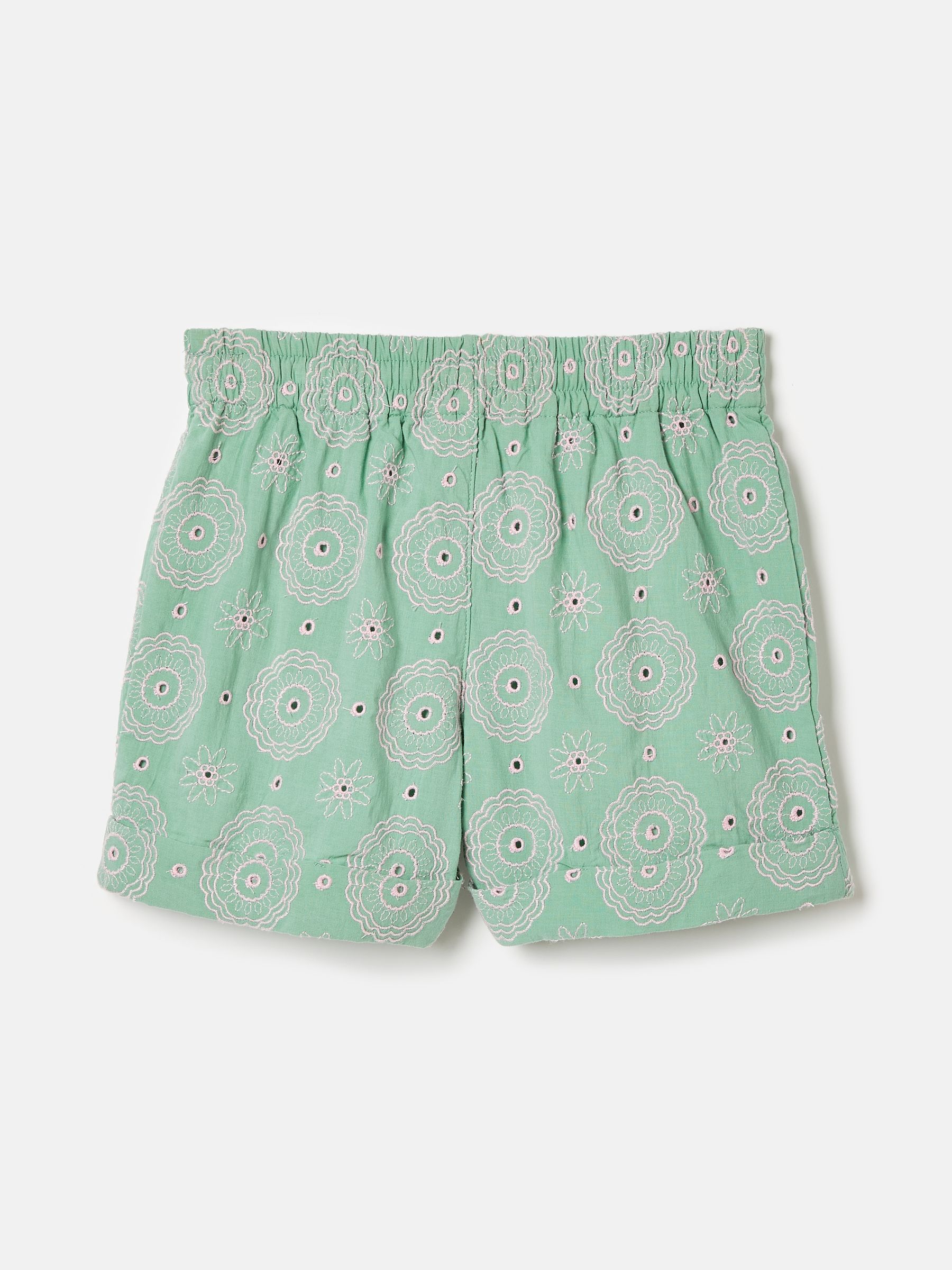 Girls' Hopscotch Green Woven Shorts - Image 2 of 5