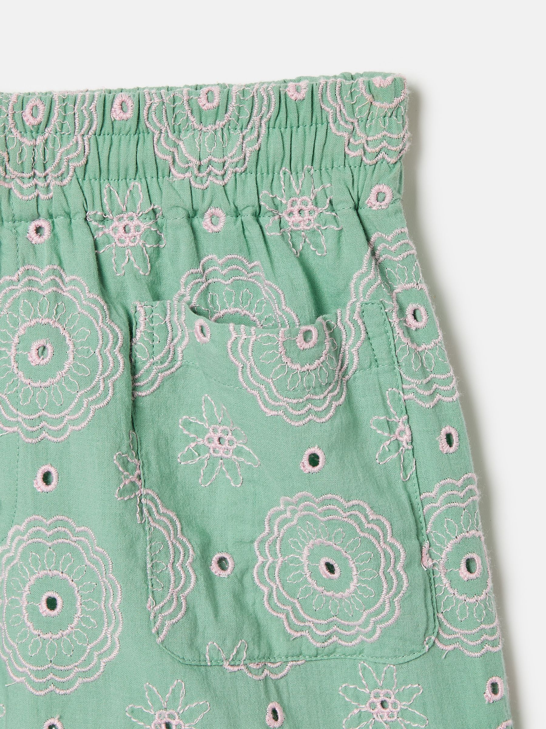 Girls' Hopscotch Green Woven Shorts - Image 4 of 5