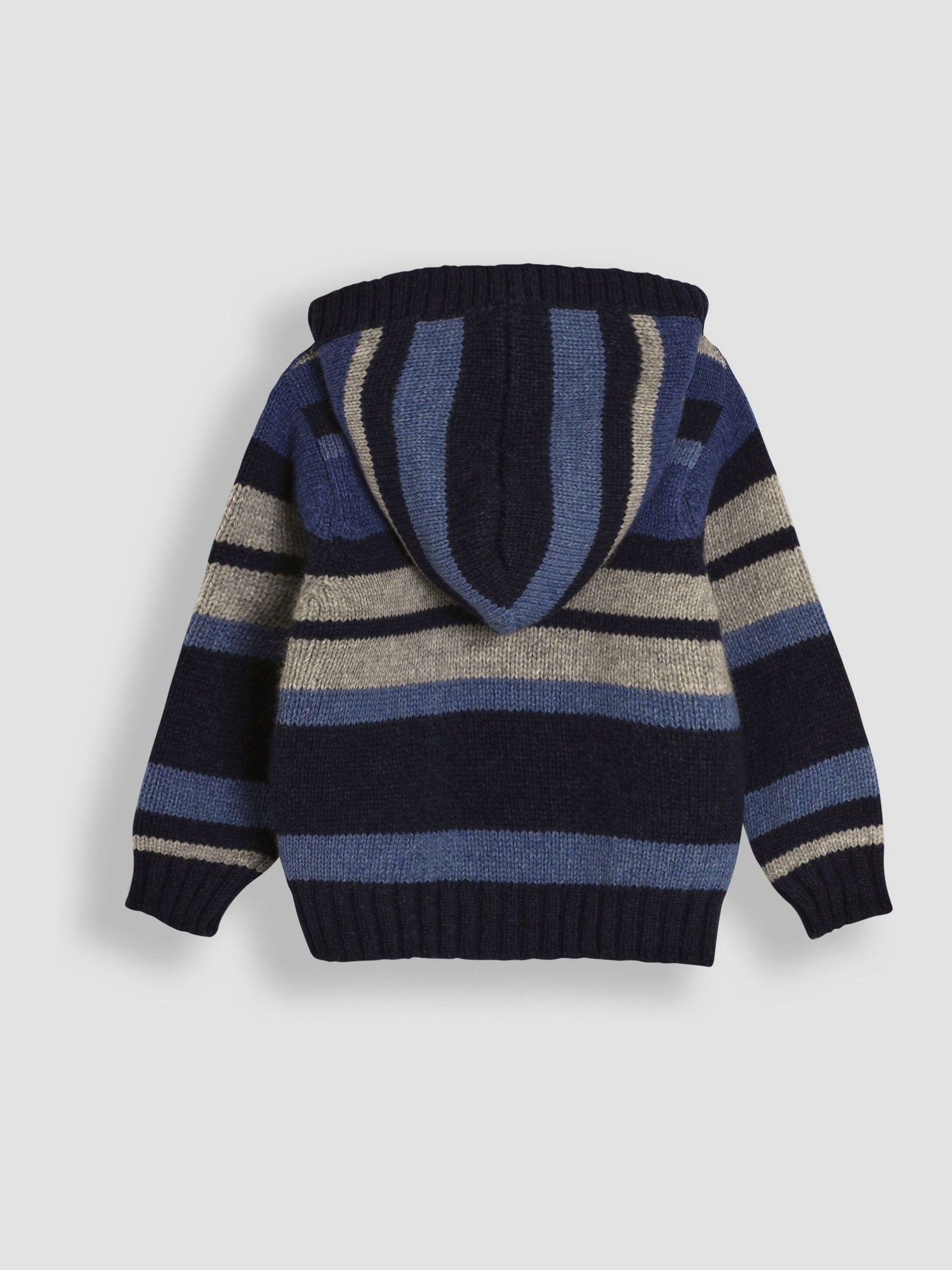 Blue Striped Hooded Jumper - Image 2 of 3