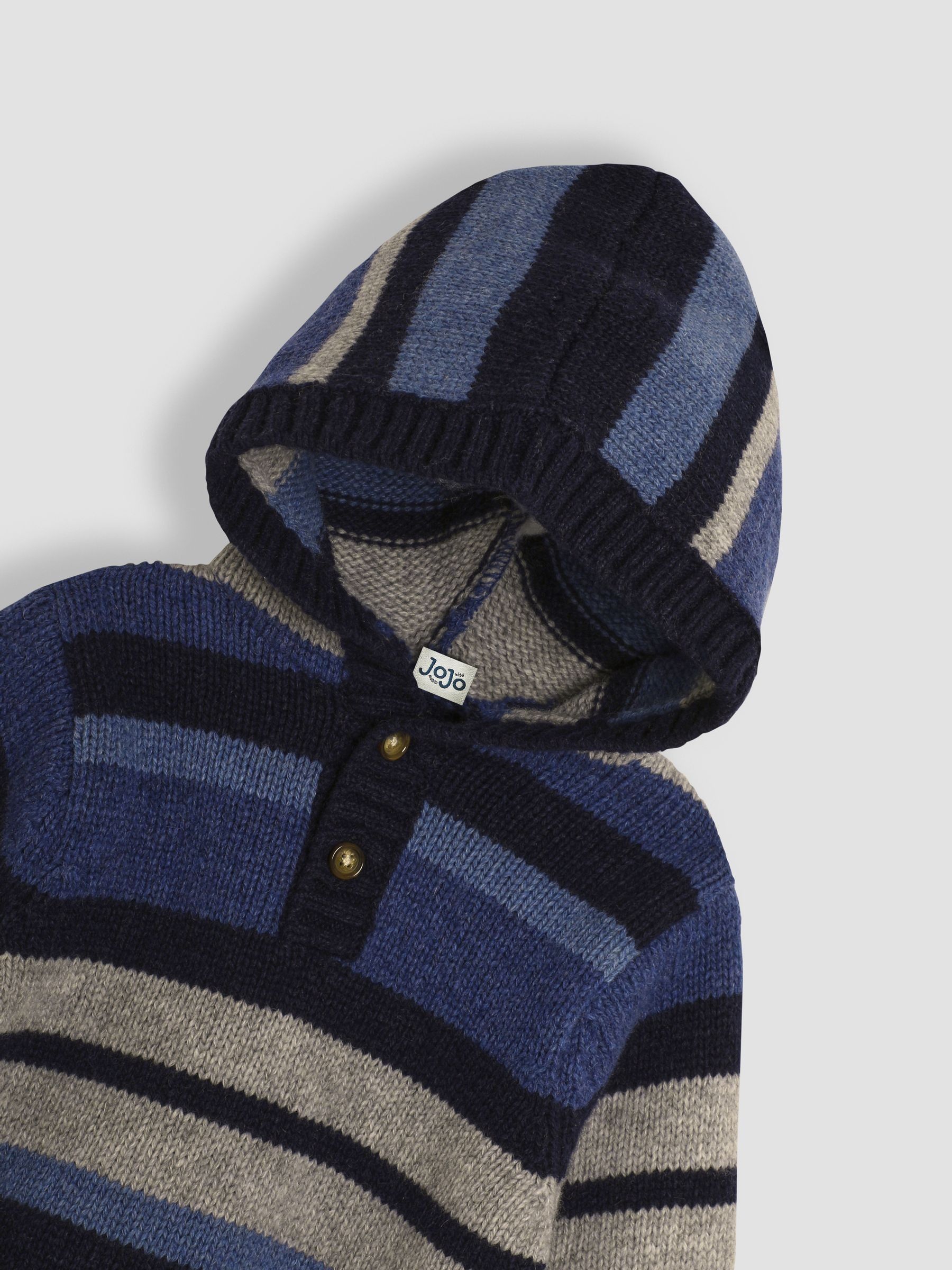 Blue Striped Hooded Jumper - Image 3 of 3