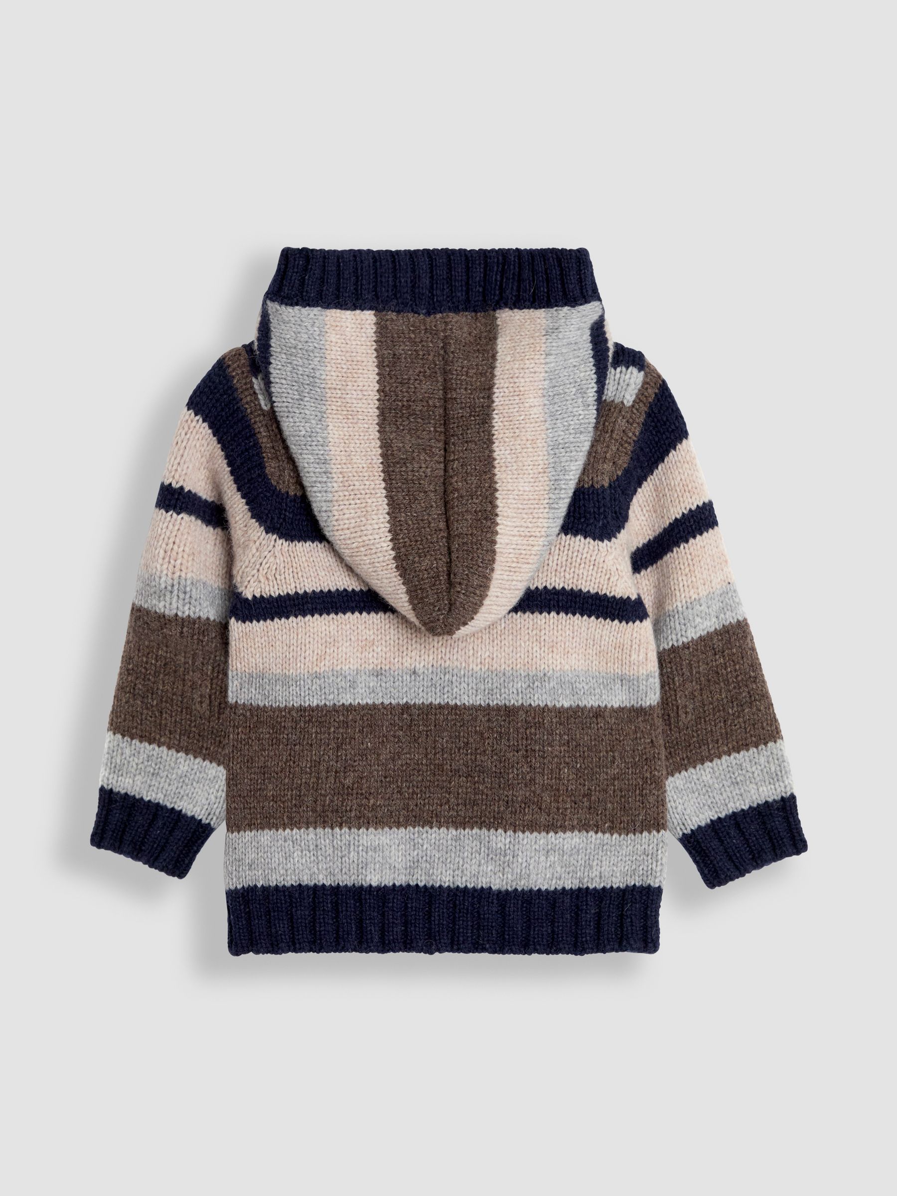 Brown Striped Hooded Jumper - Image 2 of 3