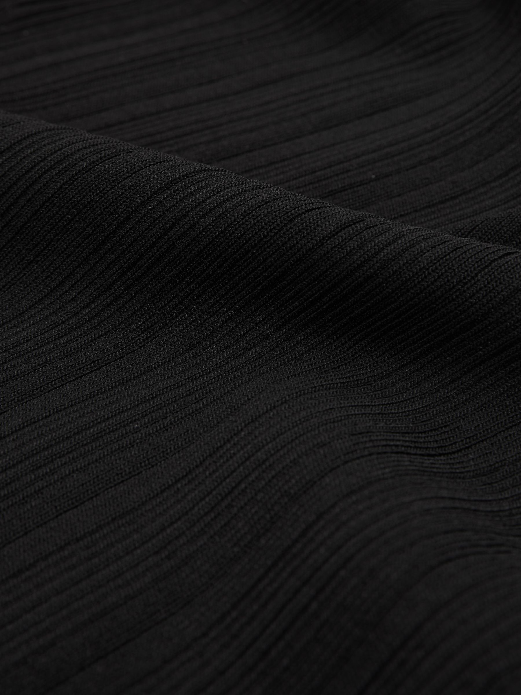 Good American One-Shoulder Plisse Mini Dress in Black - Image 5 of 5