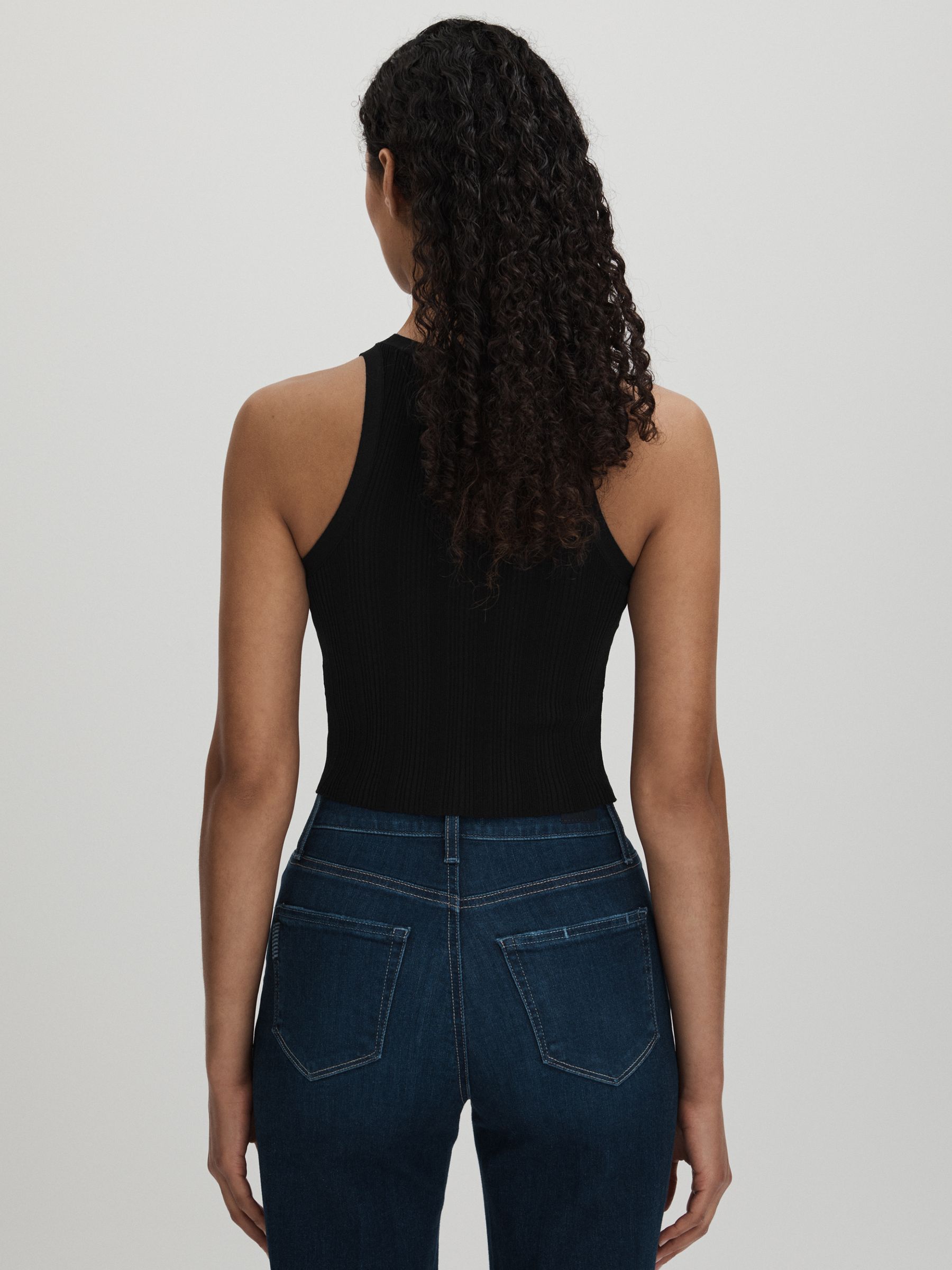 Good American Ribbed Vest in Black - Image 4 of 5