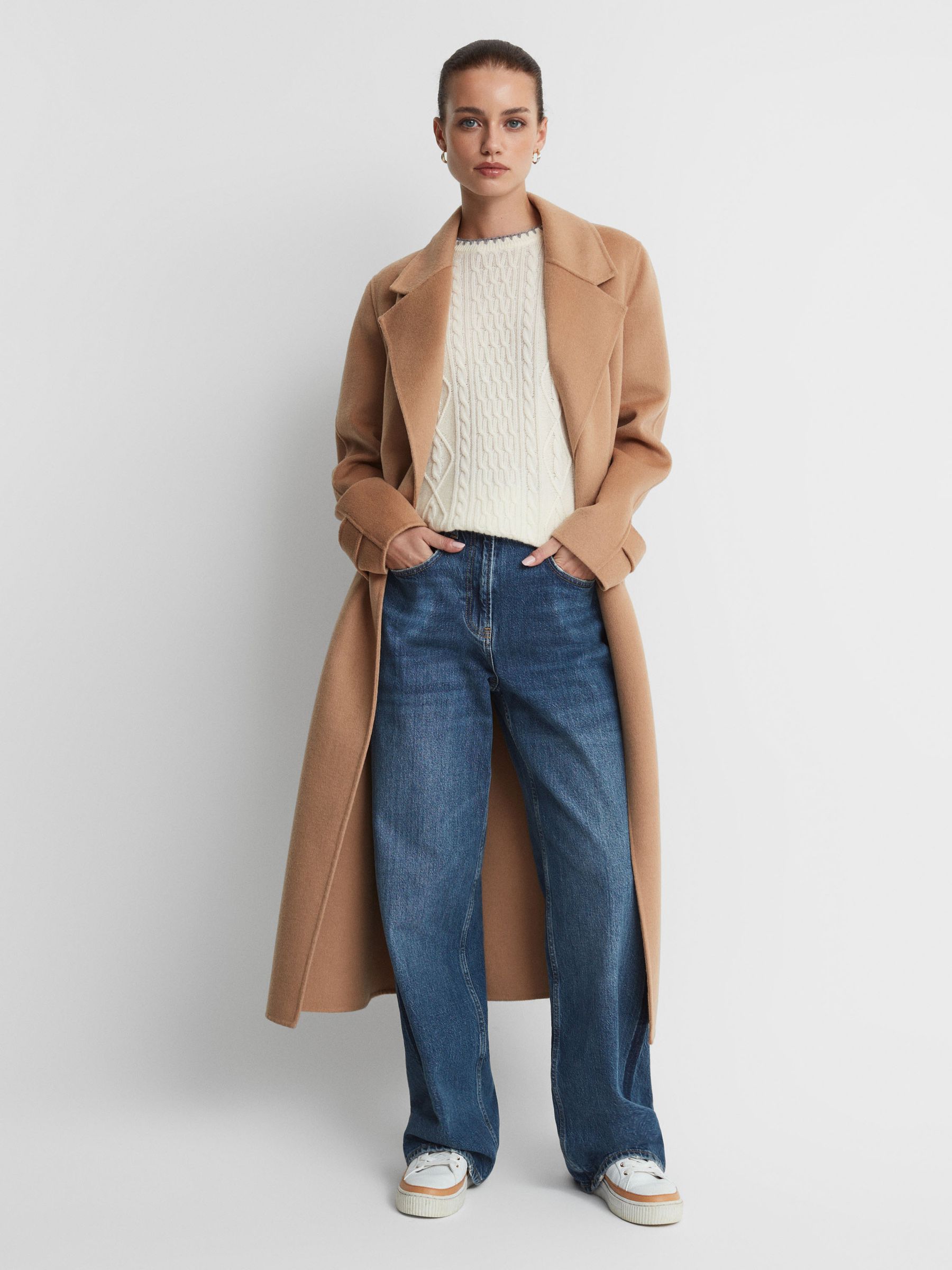 Madeleine Thompson Wool-Cashmere Ruffle Sleeve Vest in Cream - Image 3 of 5
