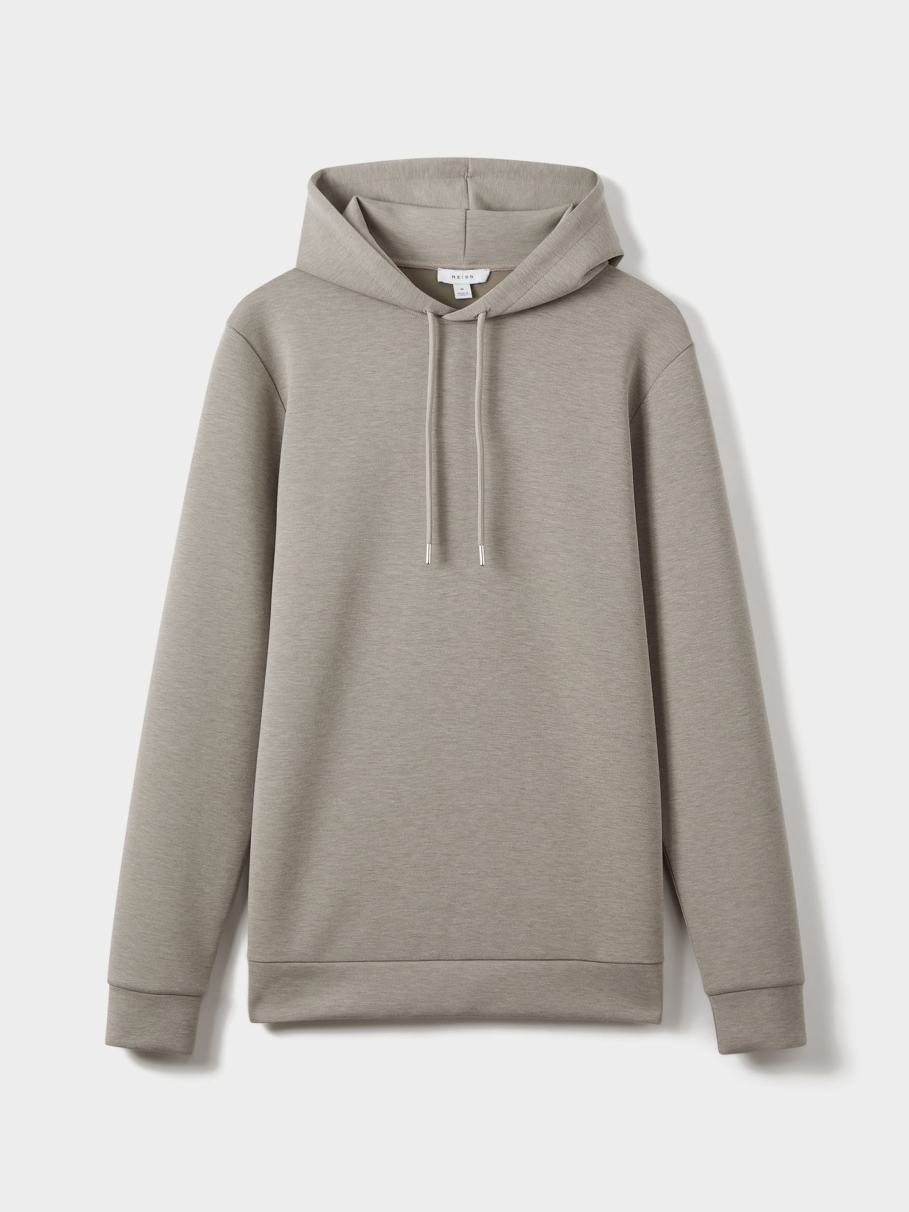Interlock Jersey Drawstring Hoodie in Taupe - Image 2 of 8